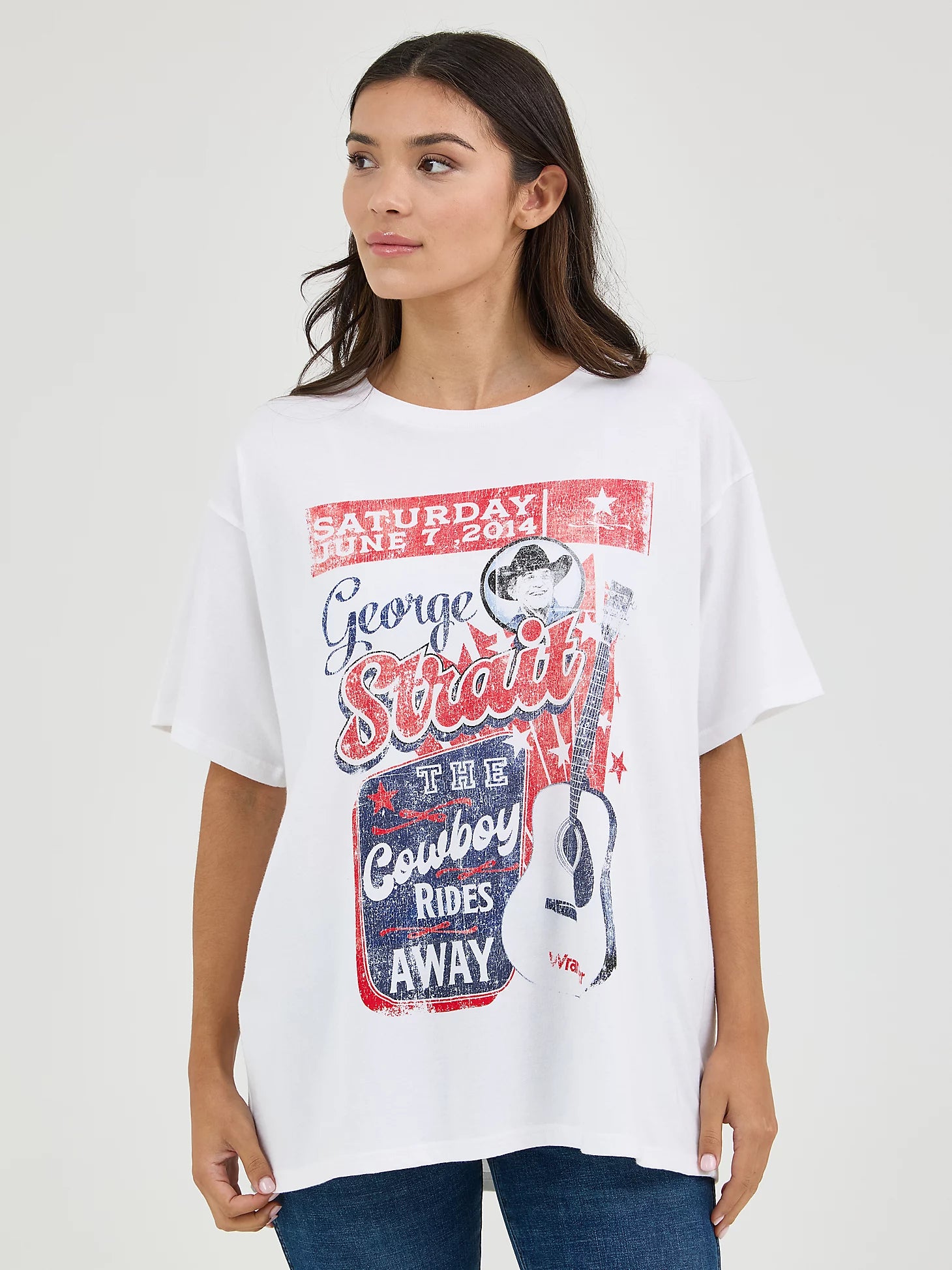 T-shirt Wrangler® George Strait - Coupe oversize - Blanc brillant