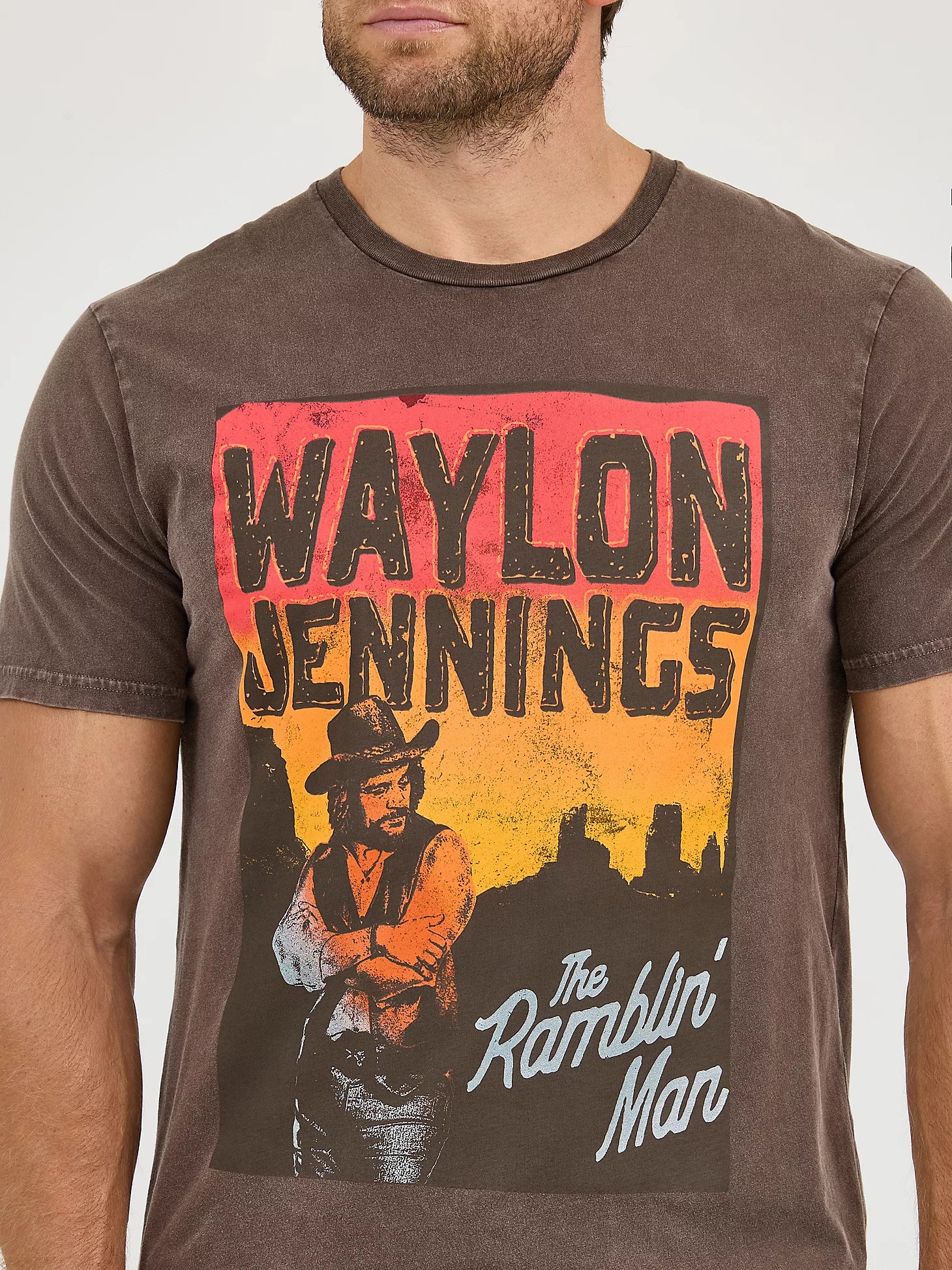 Wrangler® Graphic T-Shirt - Waylon Jennings - Chocolate Plum