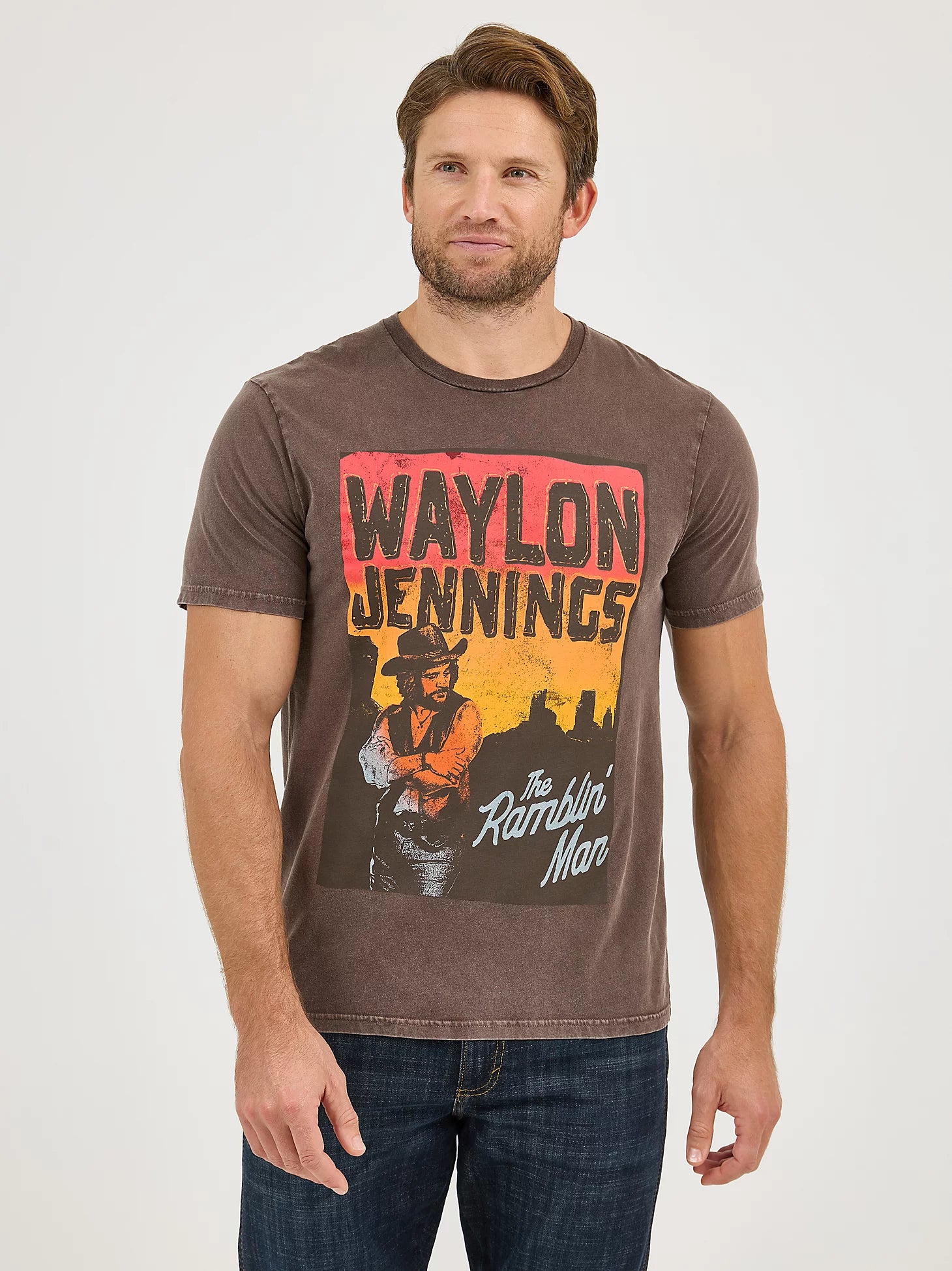Wrangler® Graphic T-Shirt - Waylon Jennings - Chocolate Plum