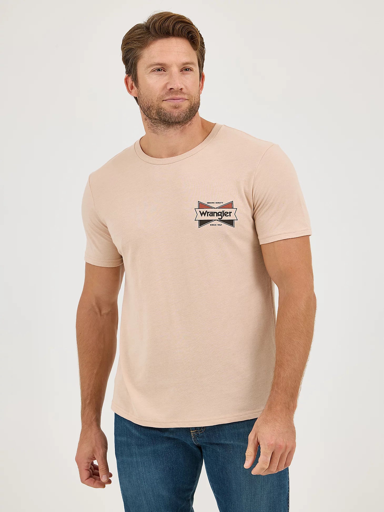 T-shirt graphique à manches courtes Wrangler® - Coupe classique - Logo beige