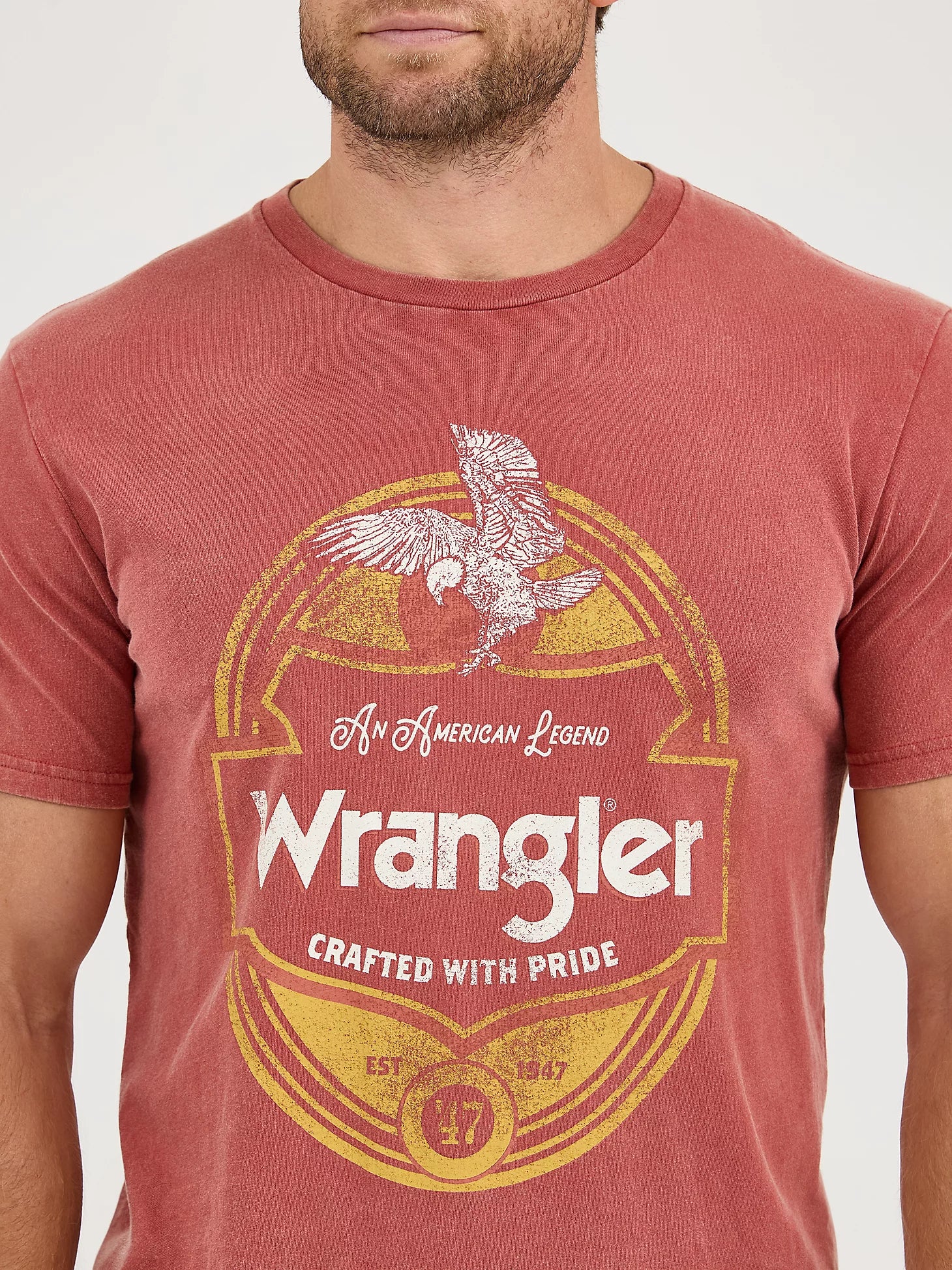 T-shirt graphique à manches courtes Wrangler® - Coupe classique - Marsala