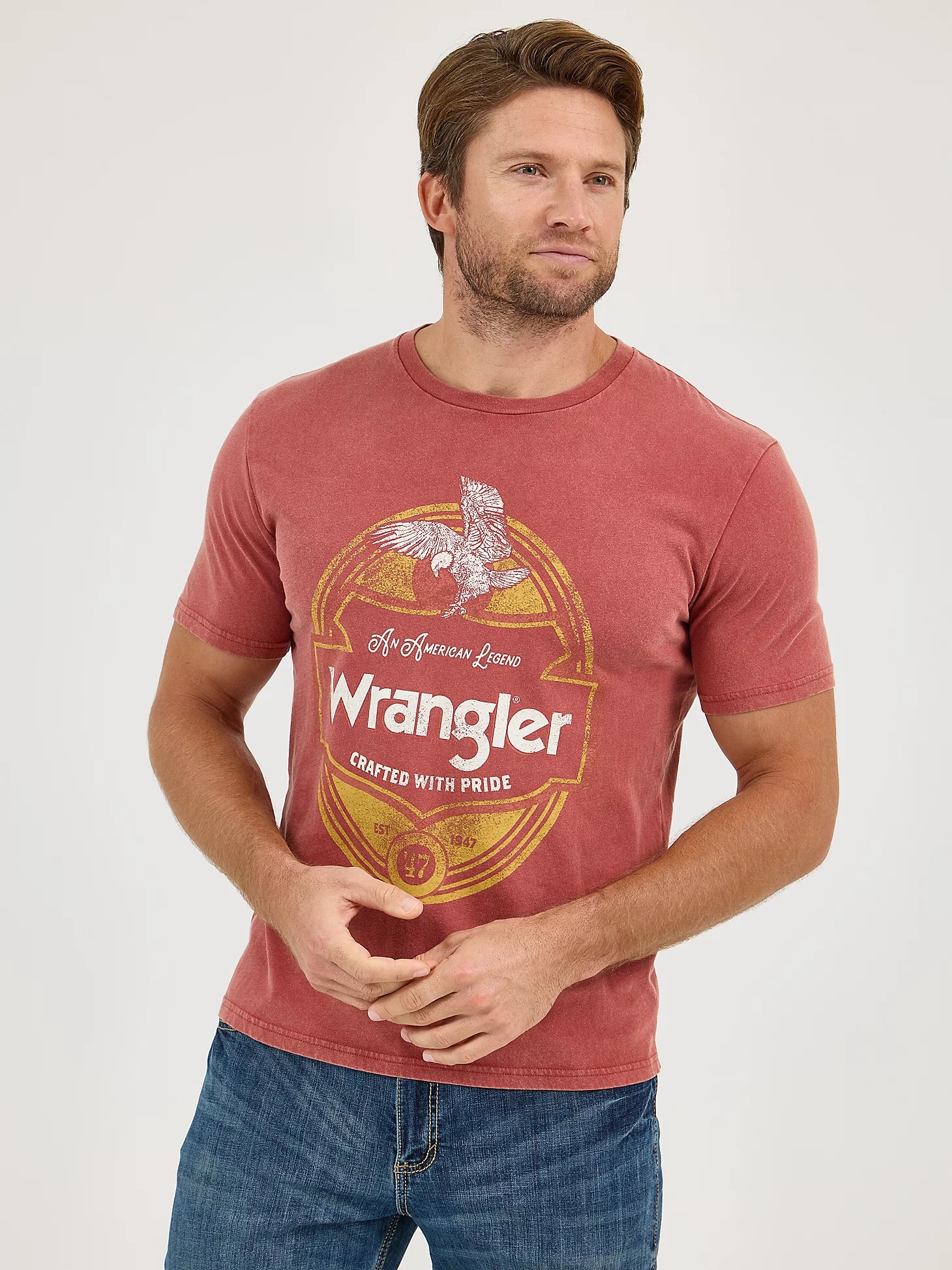 T-shirt graphique à manches courtes Wrangler® - Coupe classique - Marsala