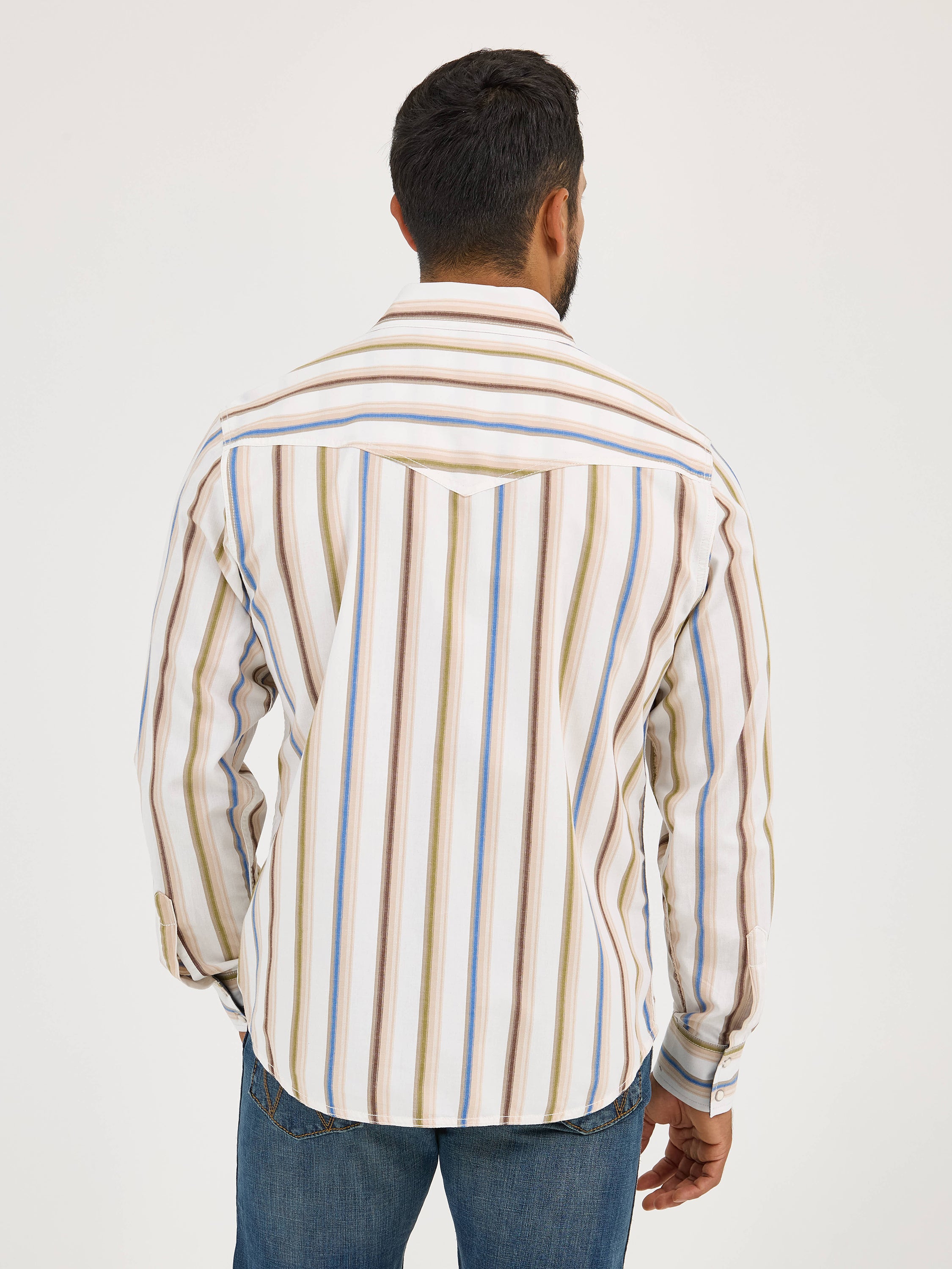 Chemise à manches longues Wrangler Retro® Premium - Coupe moderne - Rayures multicolores