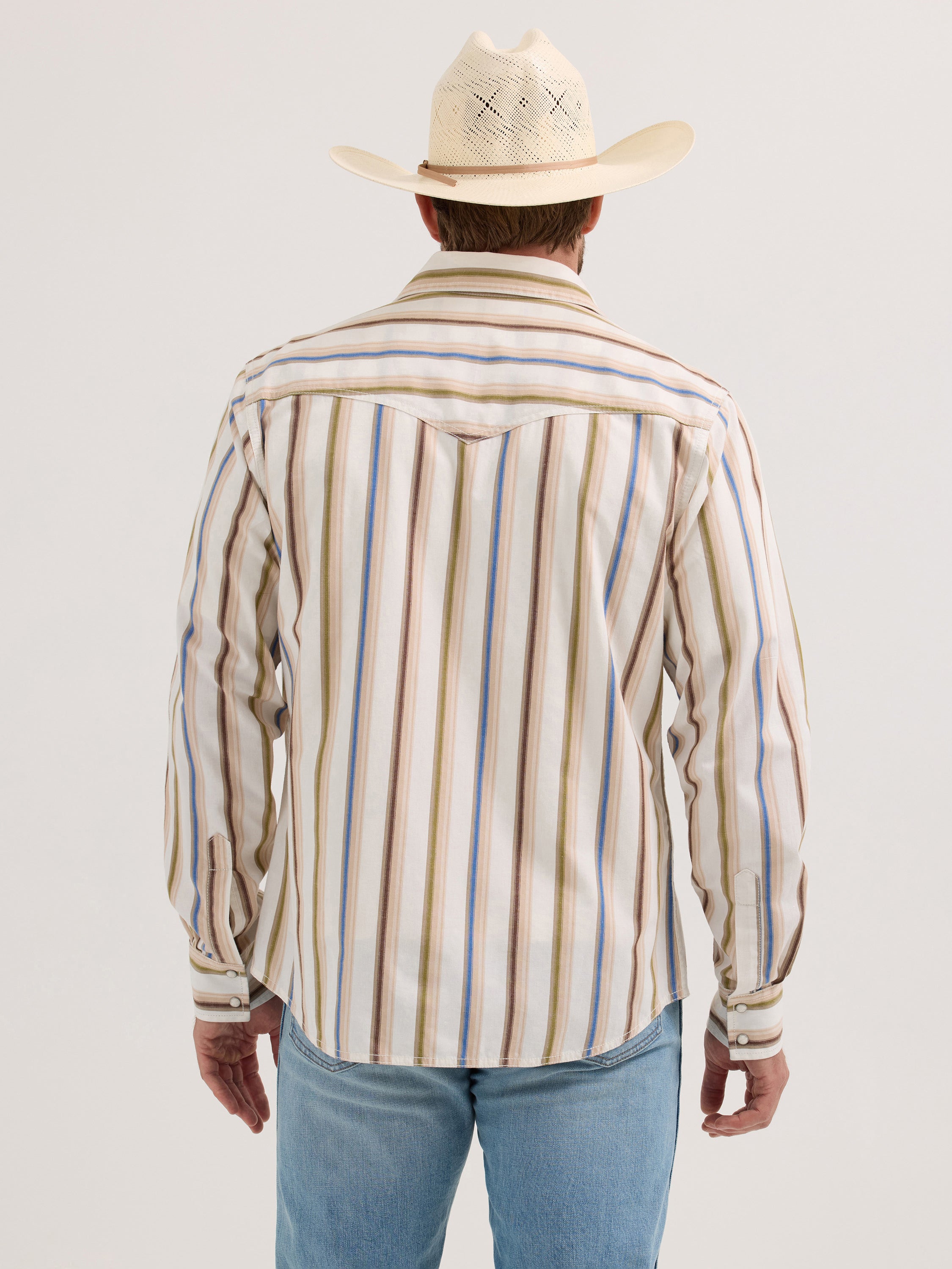 Chemise à manches longues Wrangler Retro® Premium - Coupe moderne - Rayures multicolores