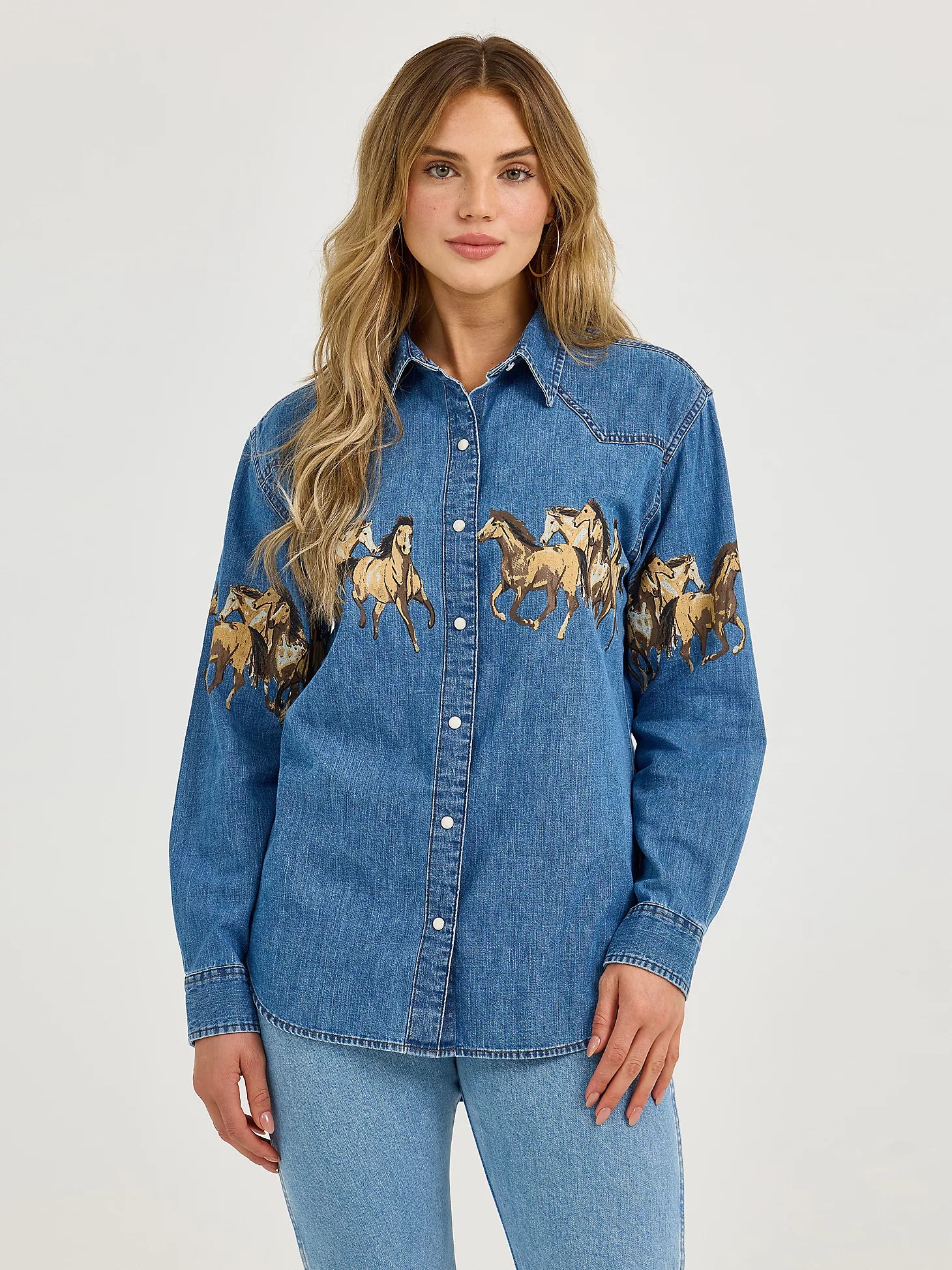 Haut Wrangler Retro® Punchy Stampede - Denim moyen
