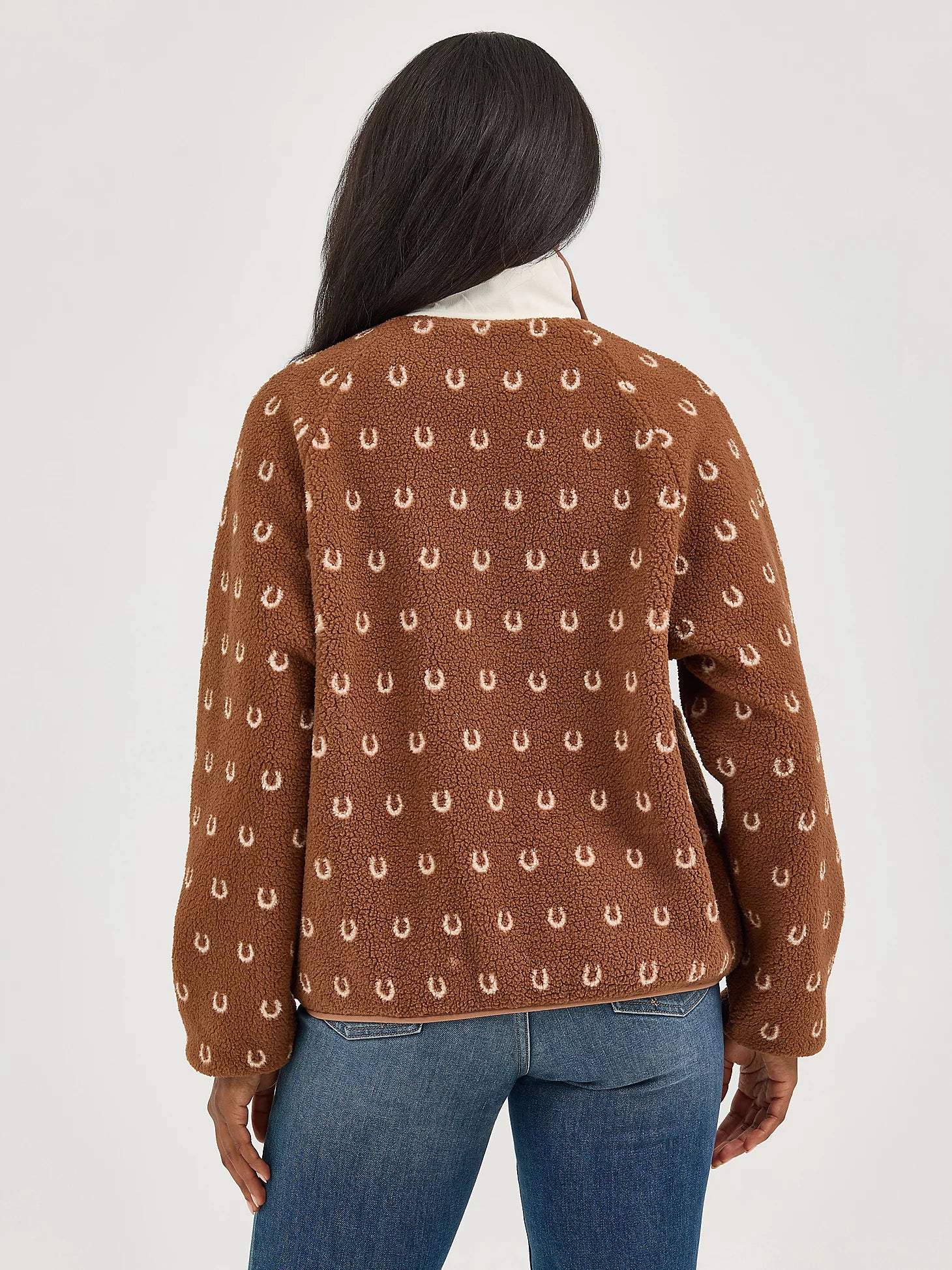Wrangler Retro® Americana Sherpa Snap Pullover - Brown