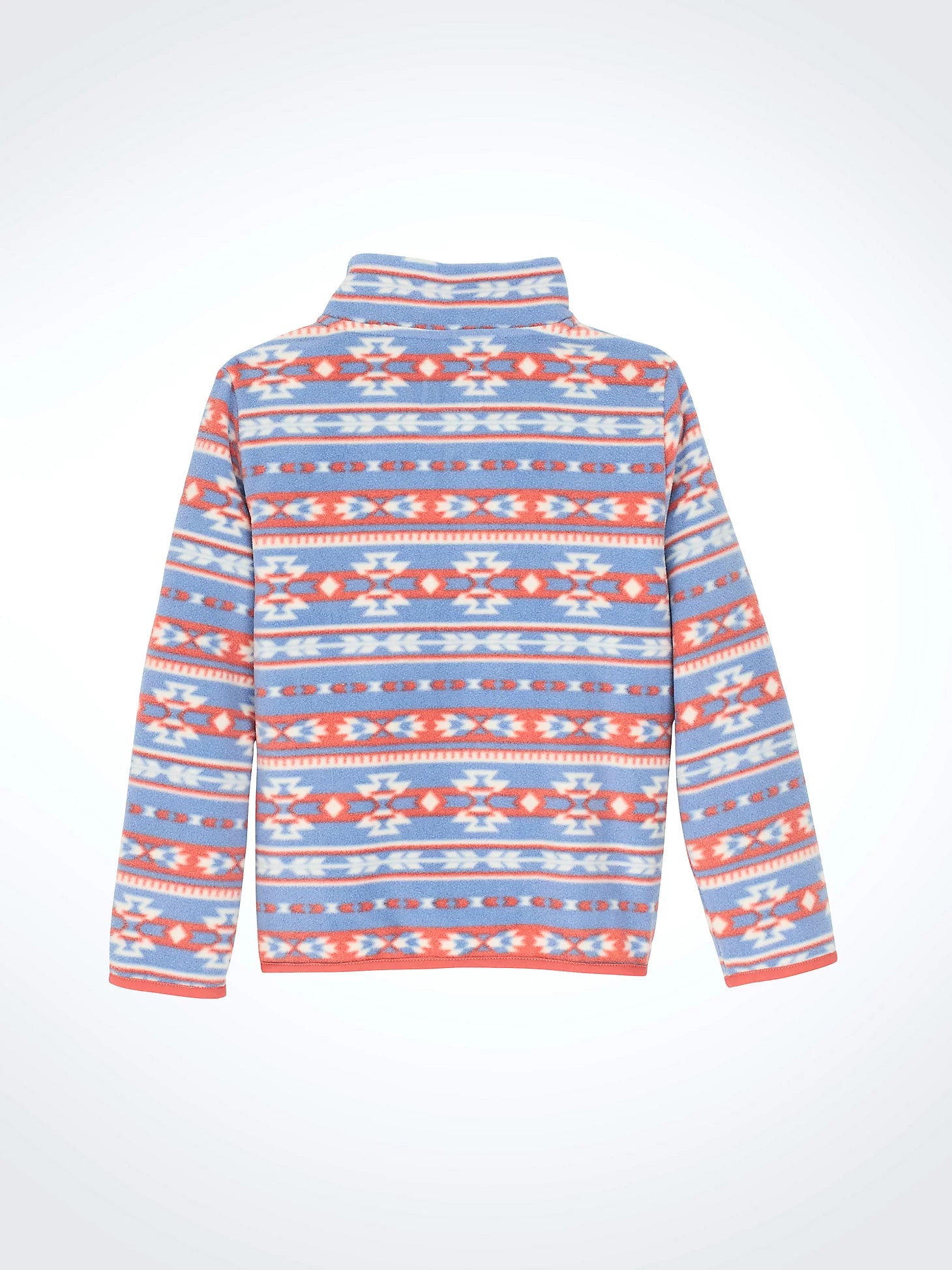 Girls Sherpa Zip Pullover - Peri Blue