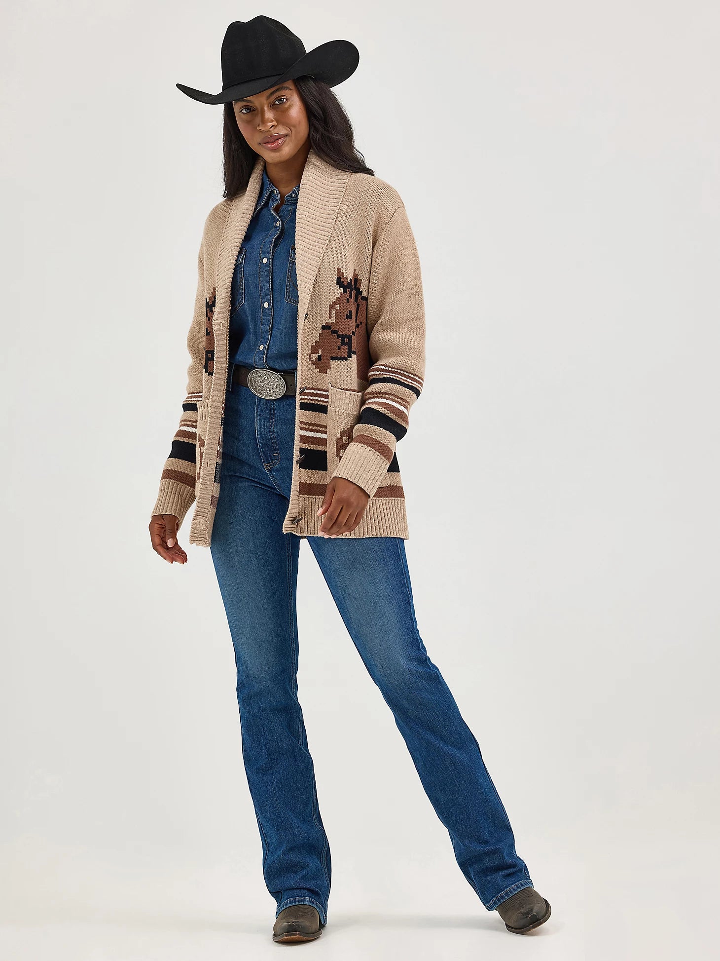 Wrangler Retro® Americana Cardigan - Brown