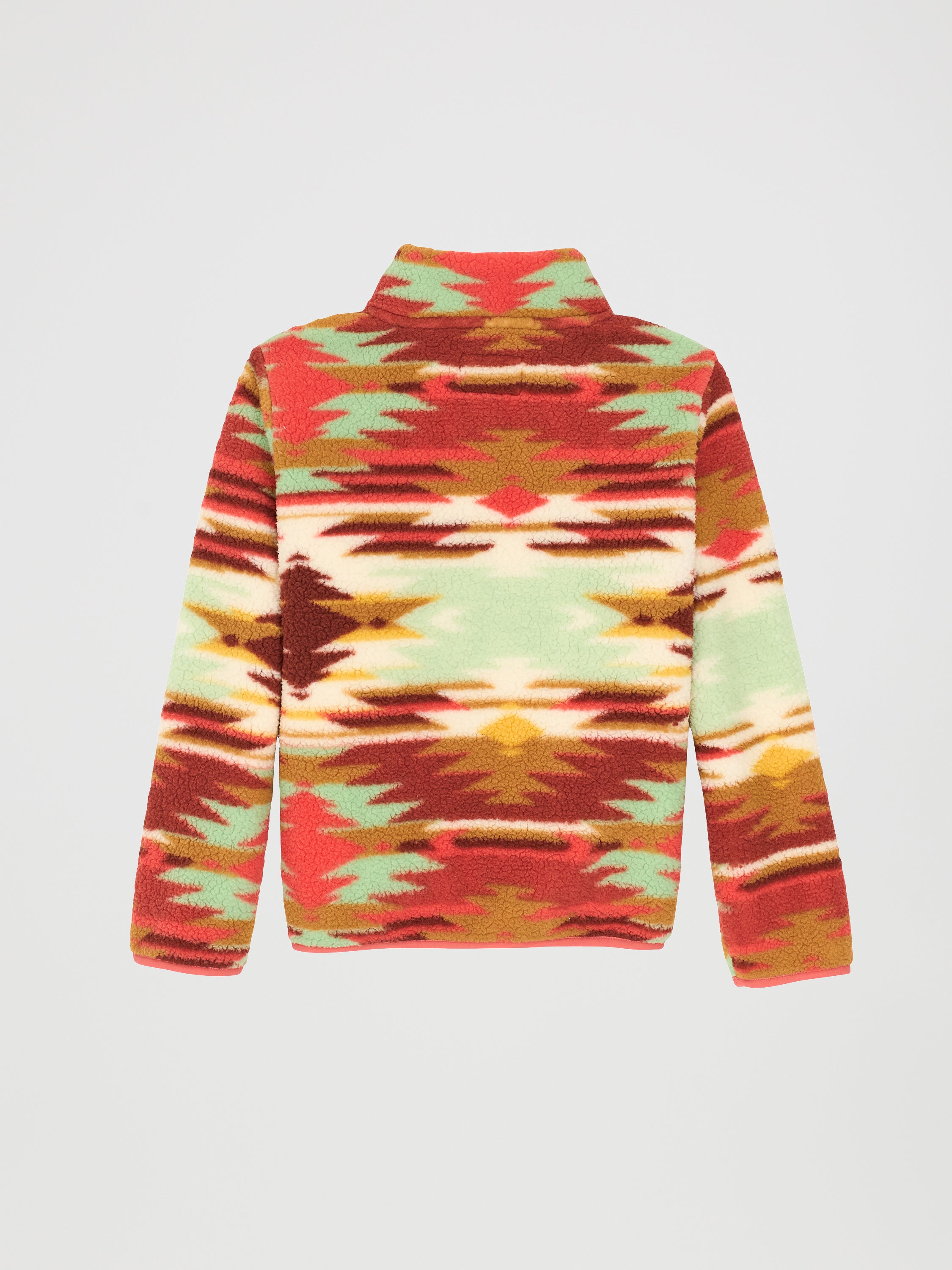 Girls Sherpa Zip Pullover - Peri Green