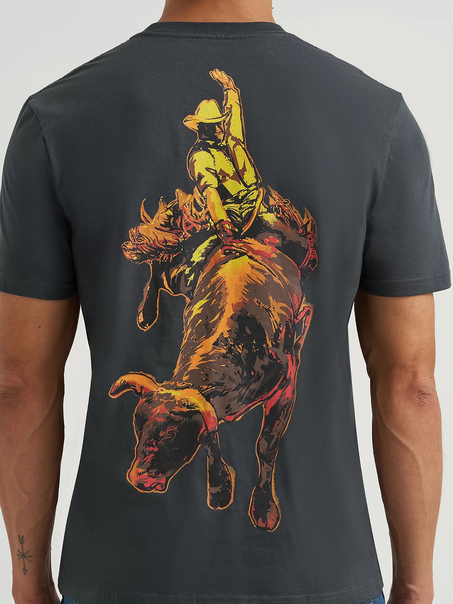 Men's Wrangler Bucking Cowboy Back Graphic T-Shirt