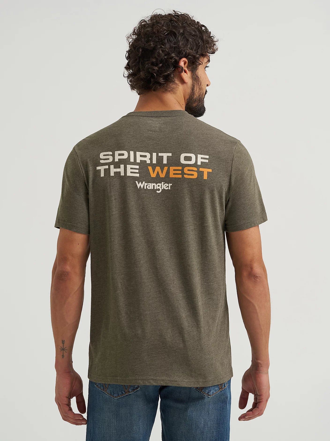 Wrangler® Short Sleeve Pocket T-Shirt - Regular Fit - Grape Leaf Heather