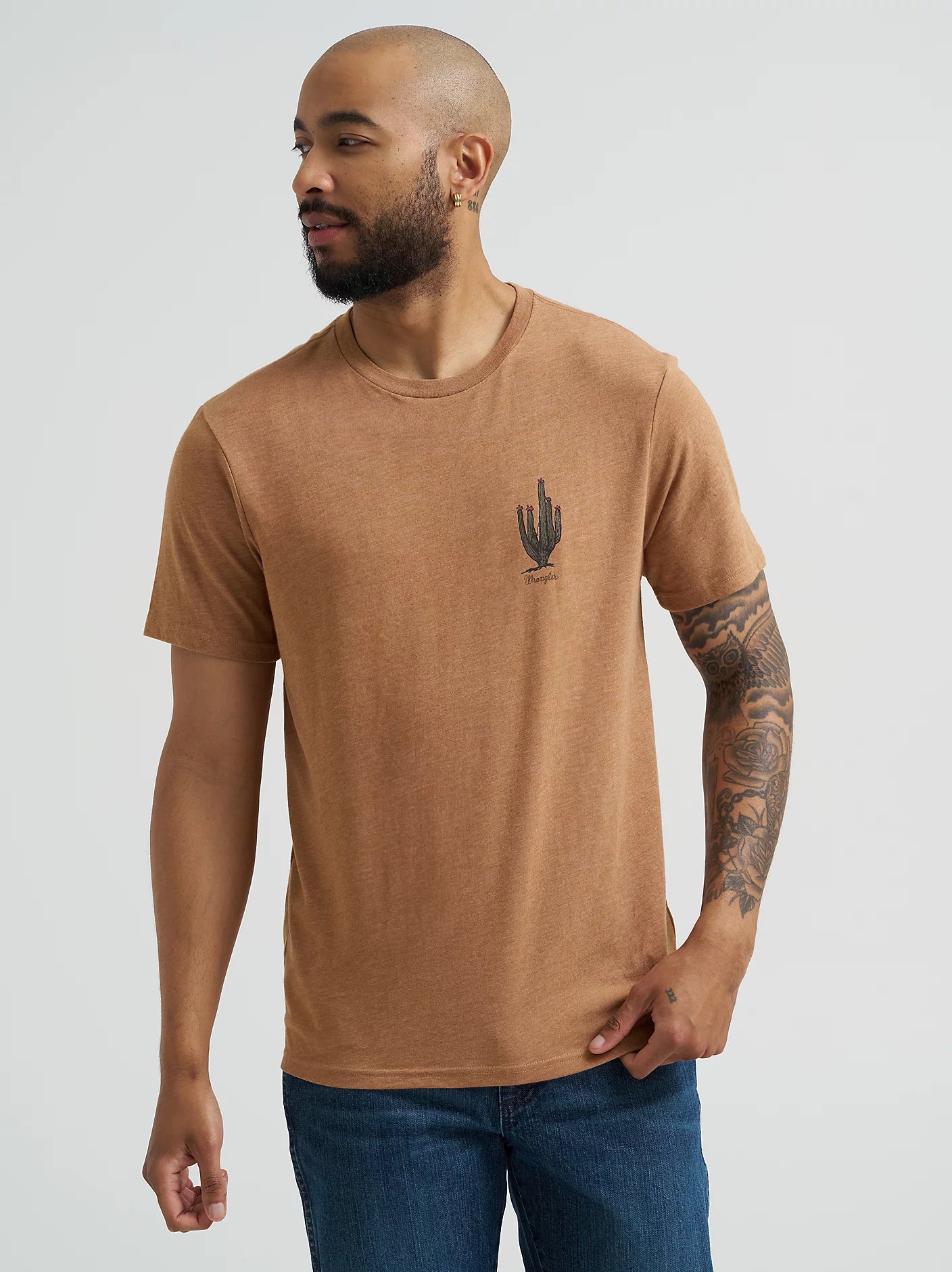 Wrangler® Short Sleeve T-Shirt - Regular Fit - Legendary Brown 
