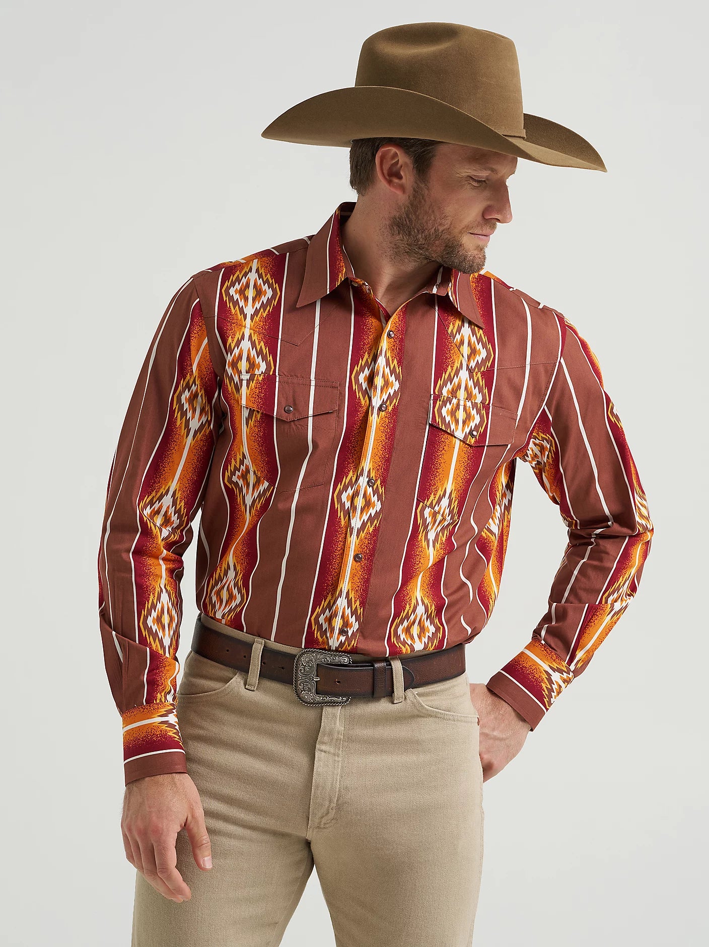 Men's Checotah® Long Sleeve Western Snap Printed Shirt