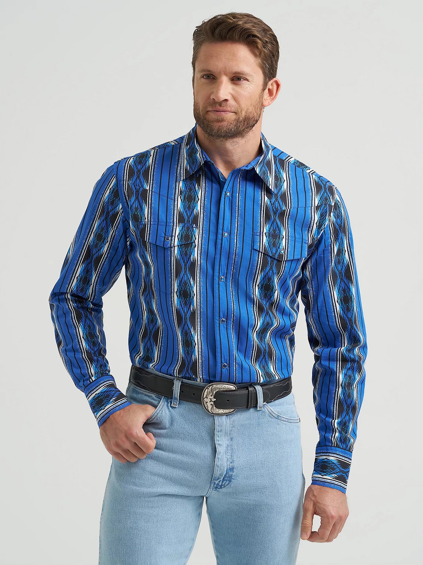 Men's Checotah® Long Sleeve Western Snap Printed Shirt