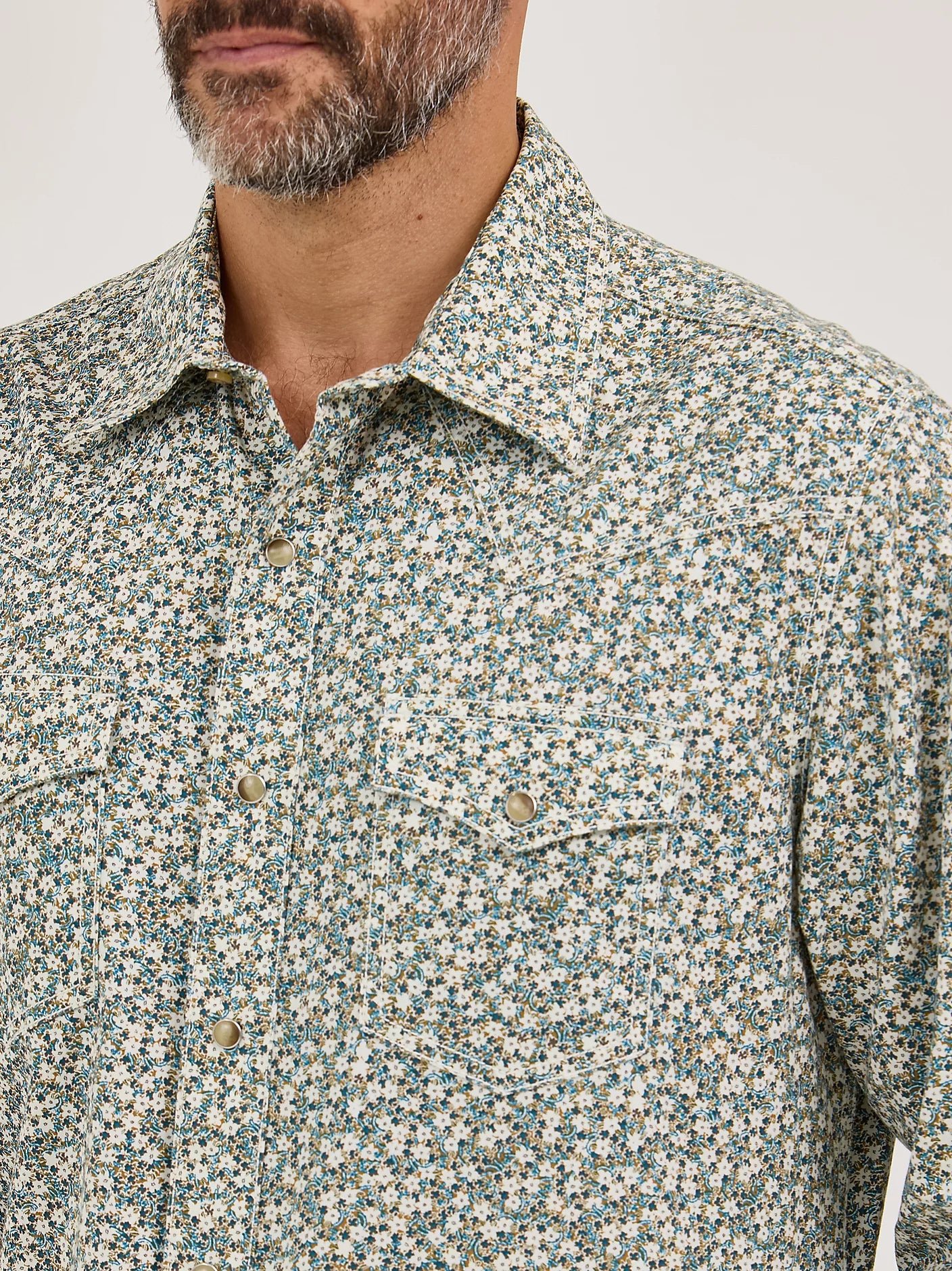Wrangler Retro® Long Sleeve Shirt - Modern Fit - Floral Green
