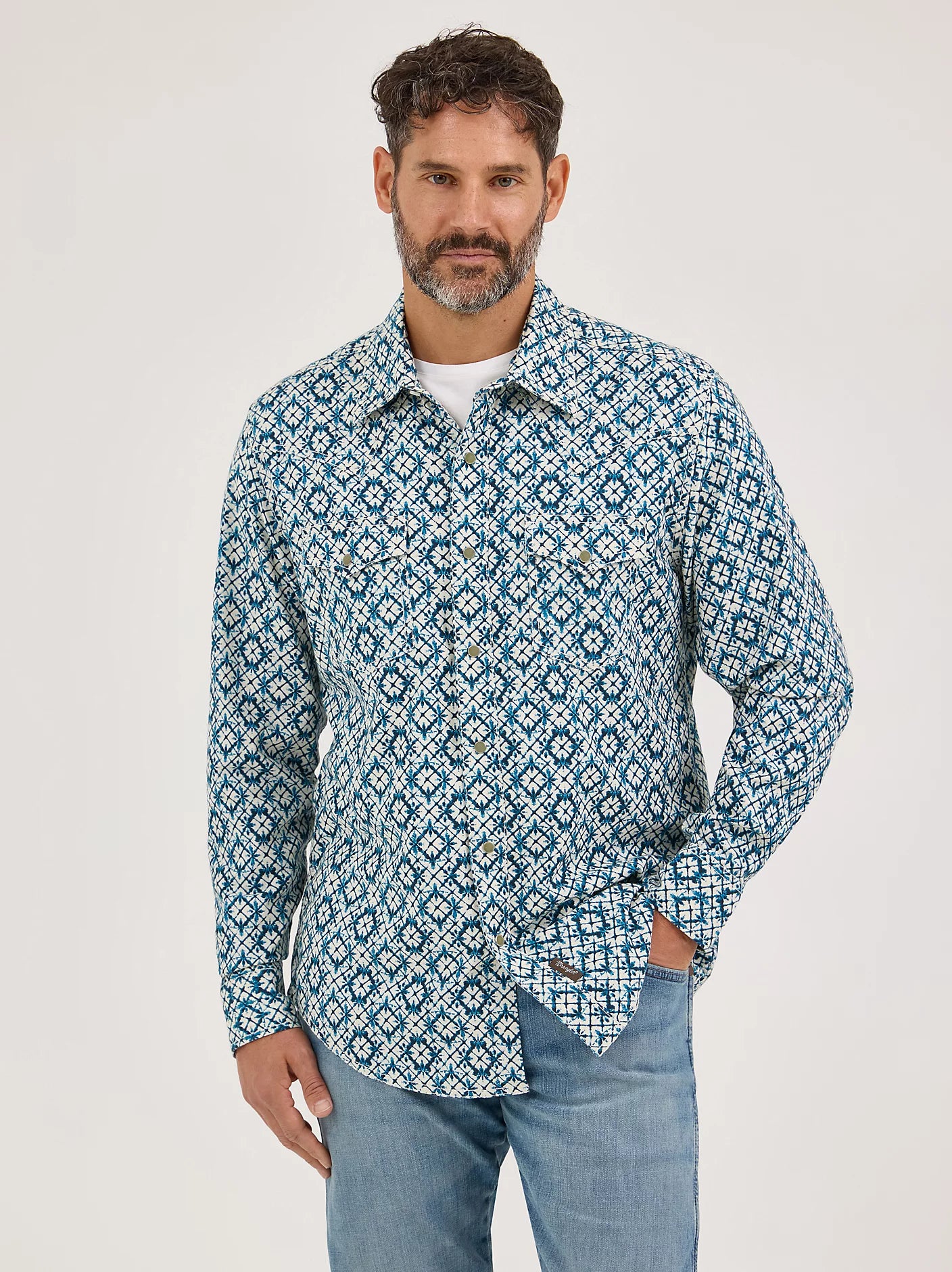 Wrangler Retro® Long Sleeve Shirt - Modern Fit - Indigo Dye