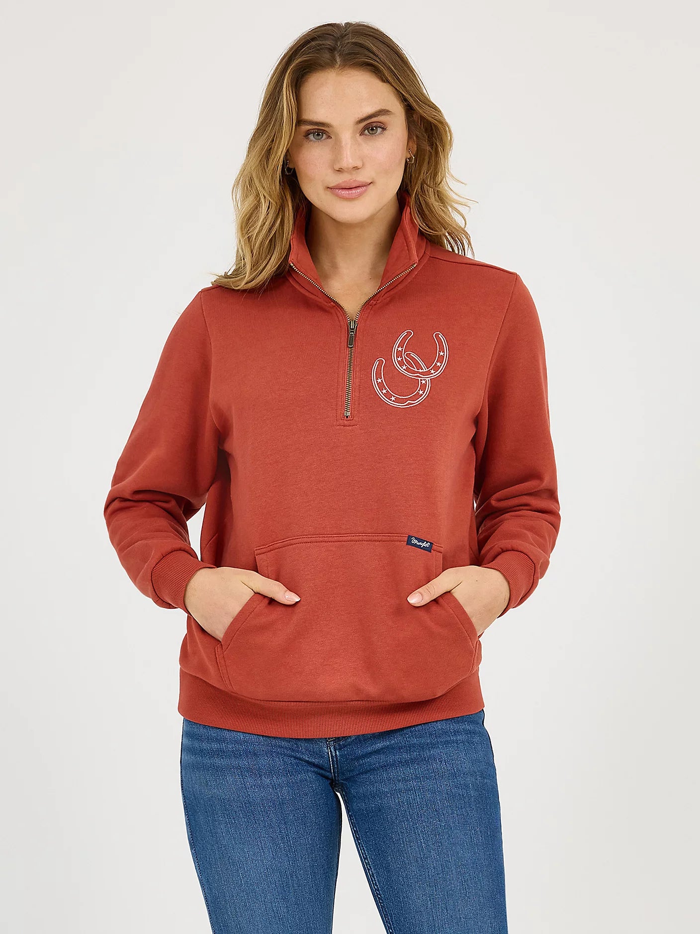 Sweat-shirt zippé Wrangler Retro® Americana - Rouille