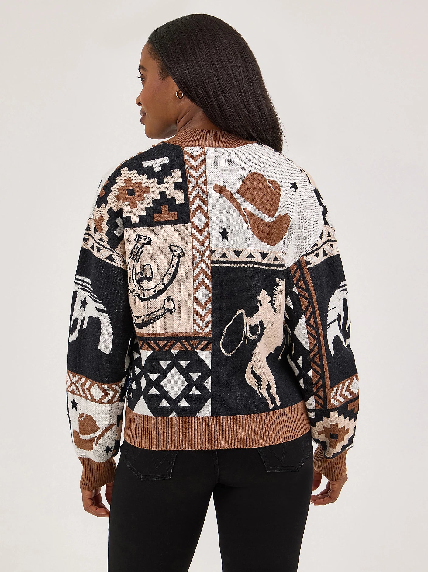Wrangler Retro® Punchy Sweater Cardigan - Brown