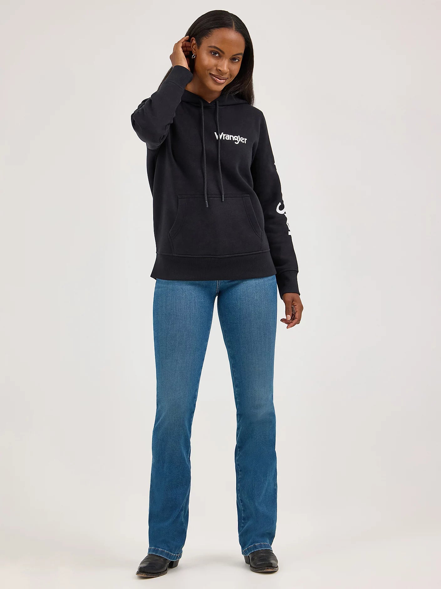Sweat à capuche graphique Wrangler® - Noir