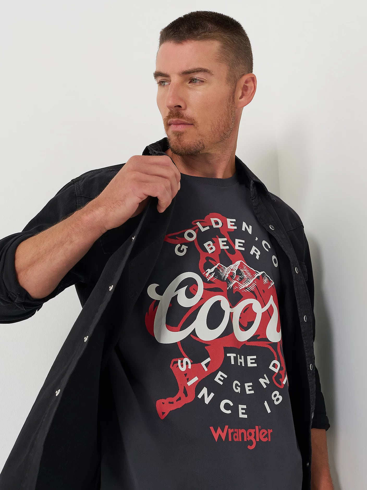 Wrangler X Coors Canada Not My First Banquet Tee - Black