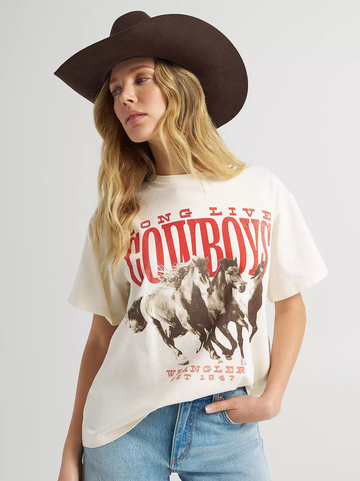 T-shirt imprimé « Stampeding Stallions Girlfriend »