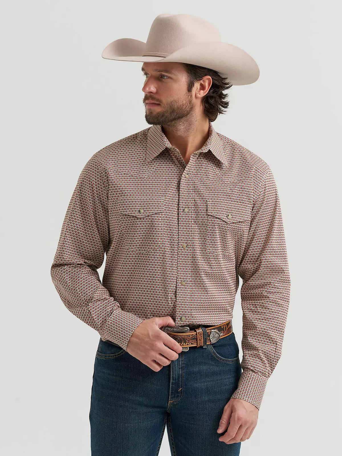 Chemise western à manches longues 20X® Competition Advanced Comfort pour hommes, à deux poches et boutons-pression