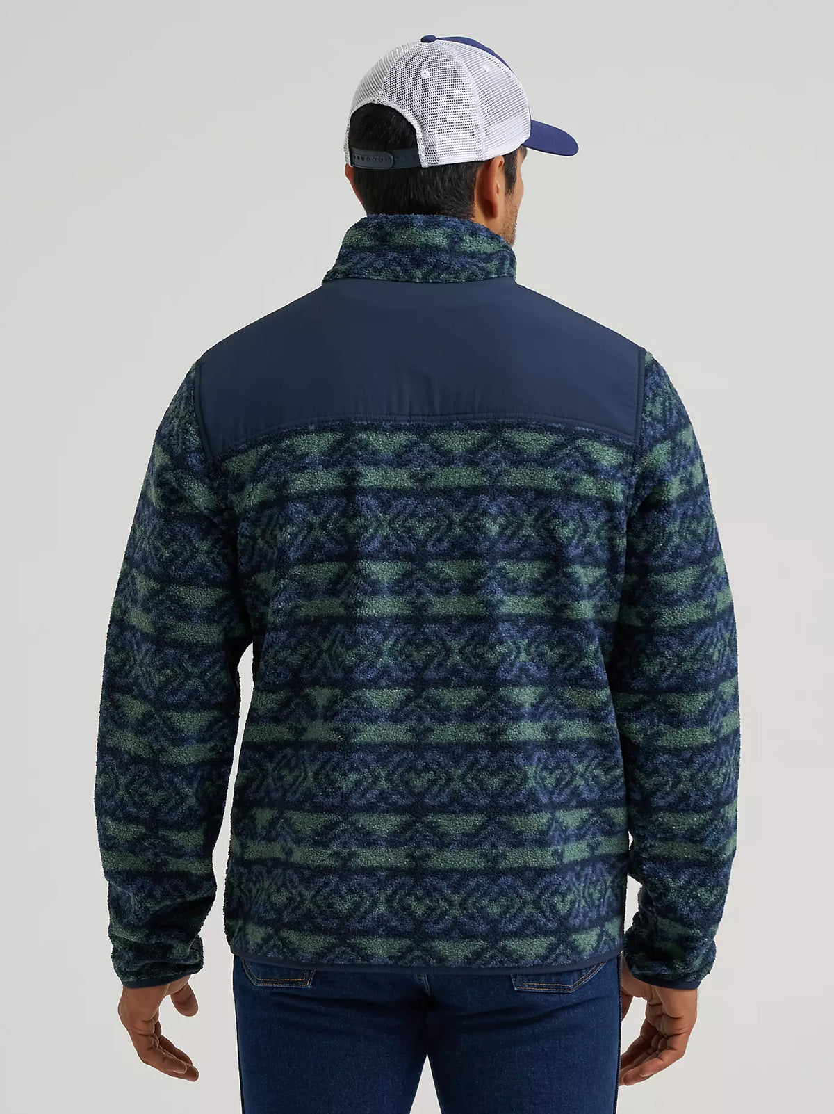 Veste pour homme en ripstop avec empiècement en sherpa et fermeture éclair à l’avant « Hay Away »
