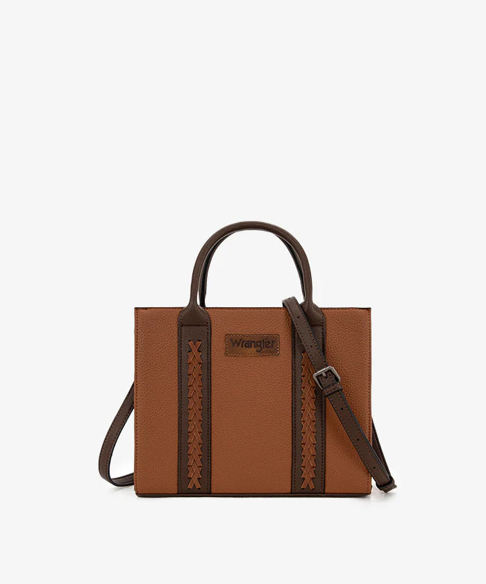 Sac fourre-tout/sac bandoulière Wrangler Whipstitch - Brun-café