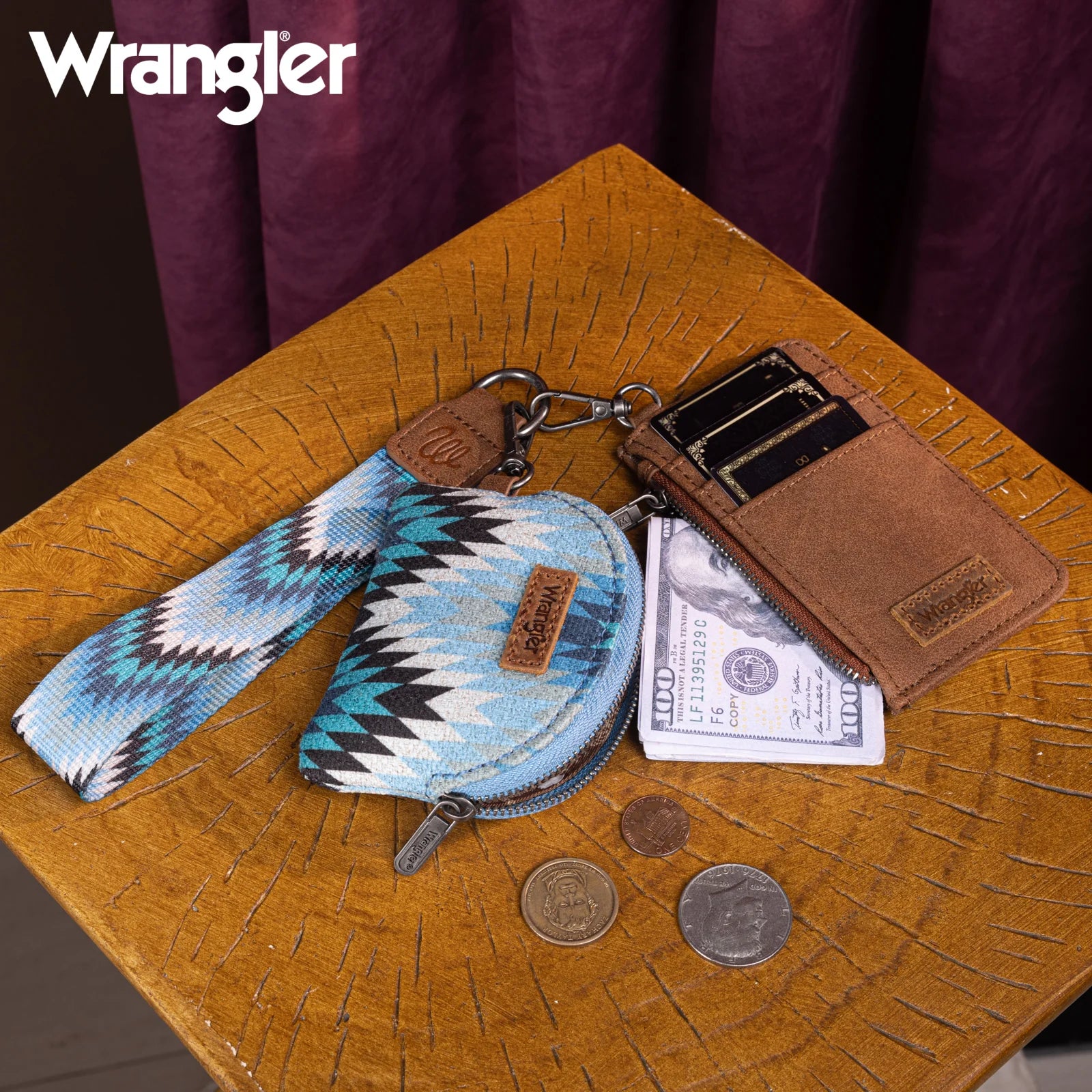 Pochette double avec motif artistique Wrangler sud-ouest - Jean
