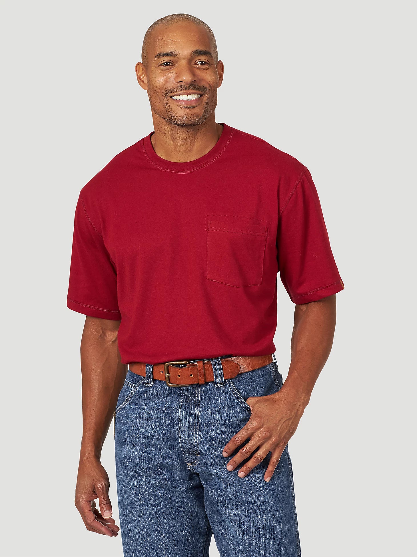 Wrangler RIGGS WORKWEAR® Short Sleeve Graphic T-Shirt - Currant Red