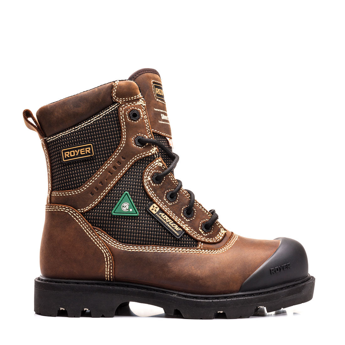 8" FLX™ Metal-Free and Waterproof Boot, SHIELDTEX™, Brown