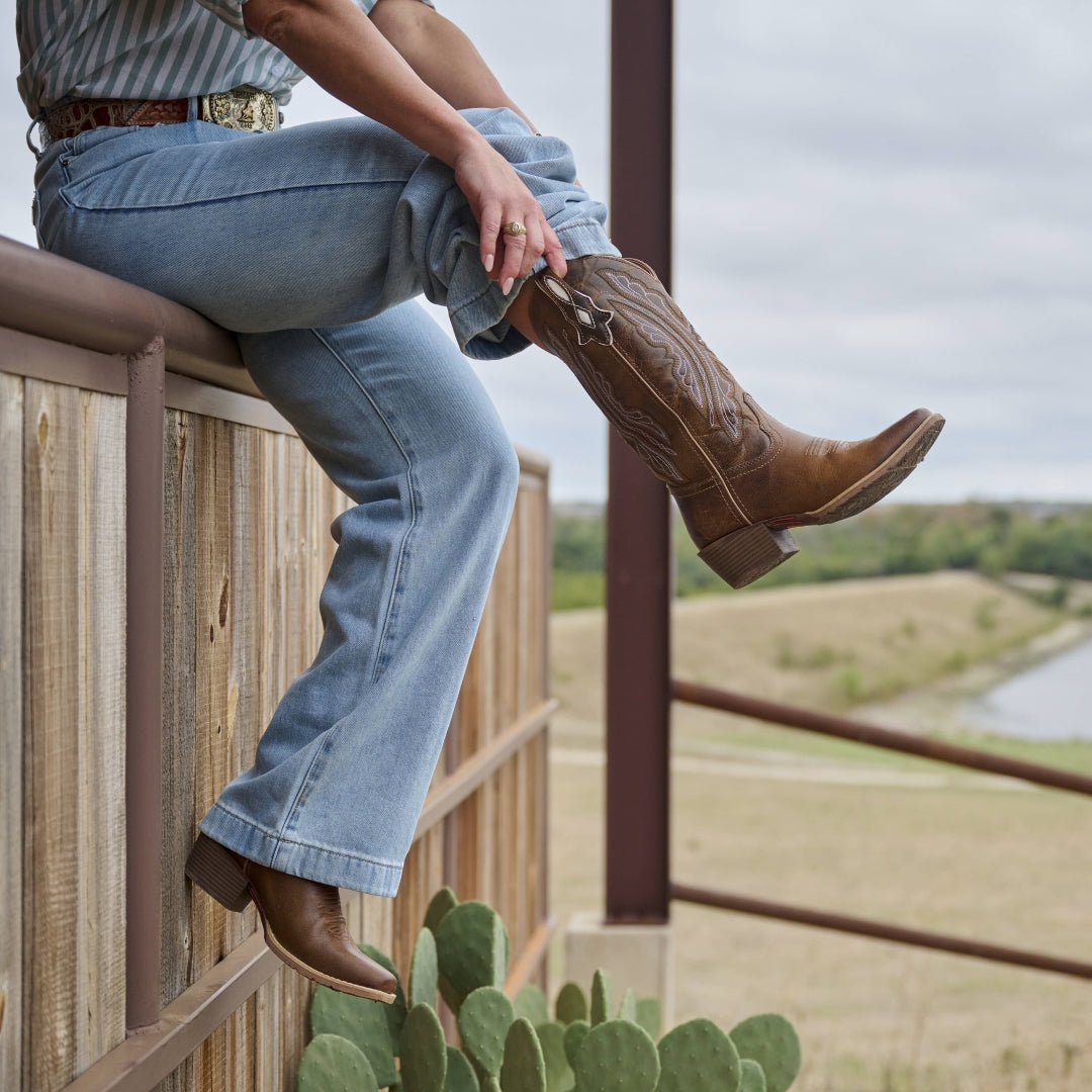 Women's Rein 12" Western Boot - Waxy Tan