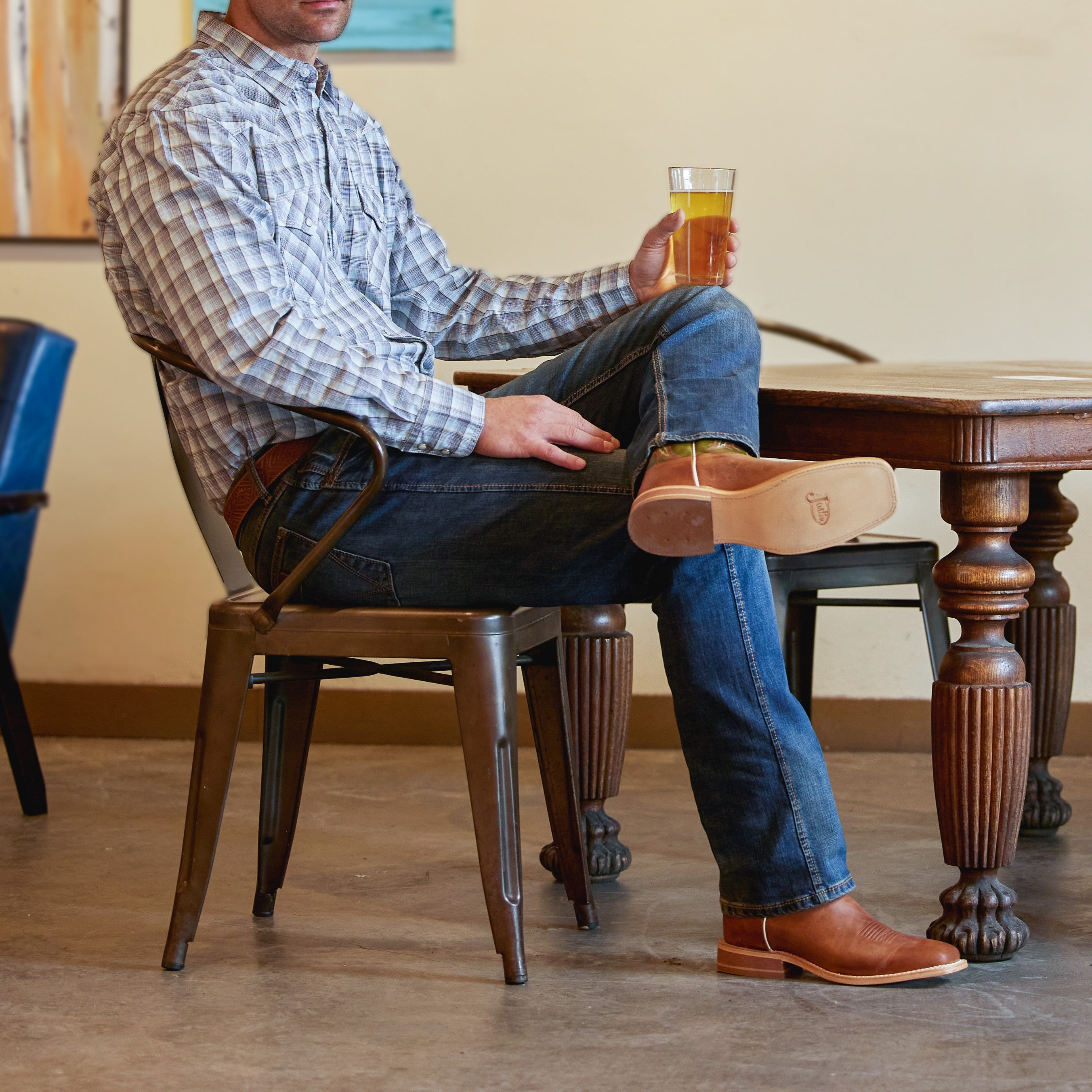 Bottes western Bent Rail® Austin 11" pour homme - Marron cognac