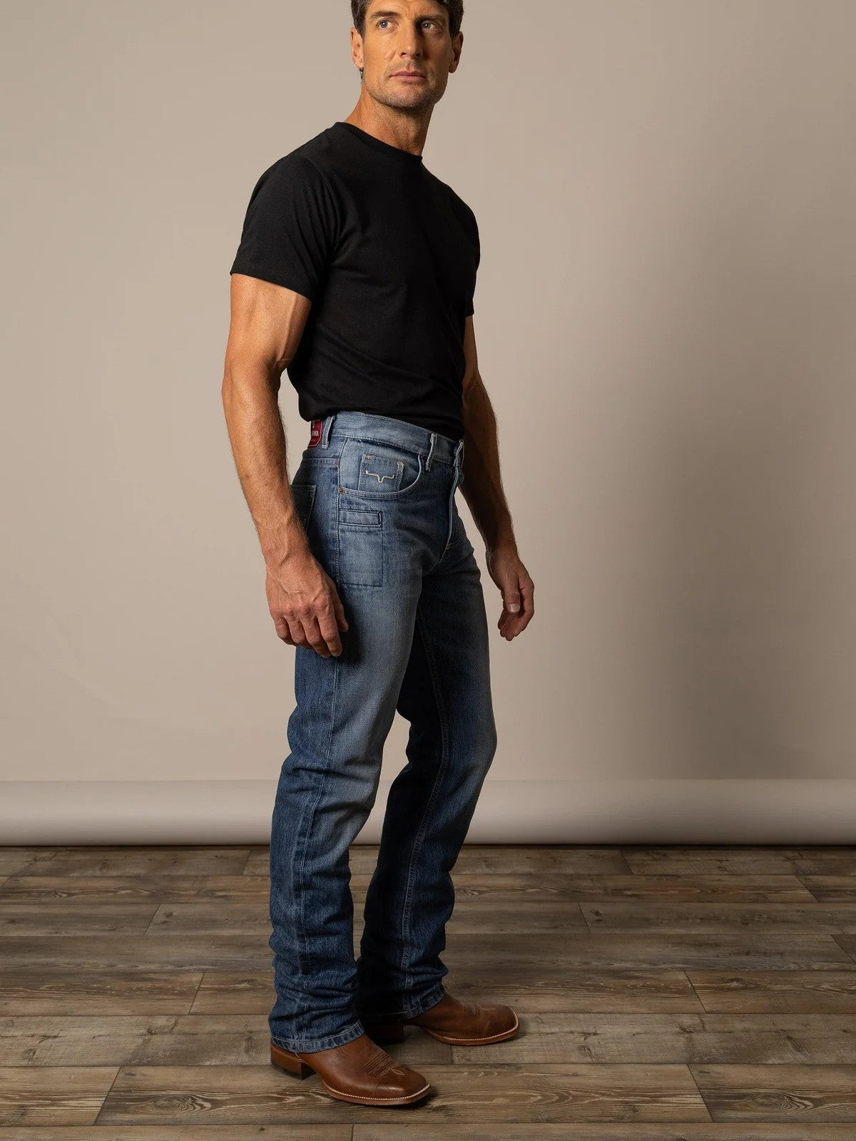 Kimes Ranch James – Jeans pour homme à coupe droite et évasée pour bottes