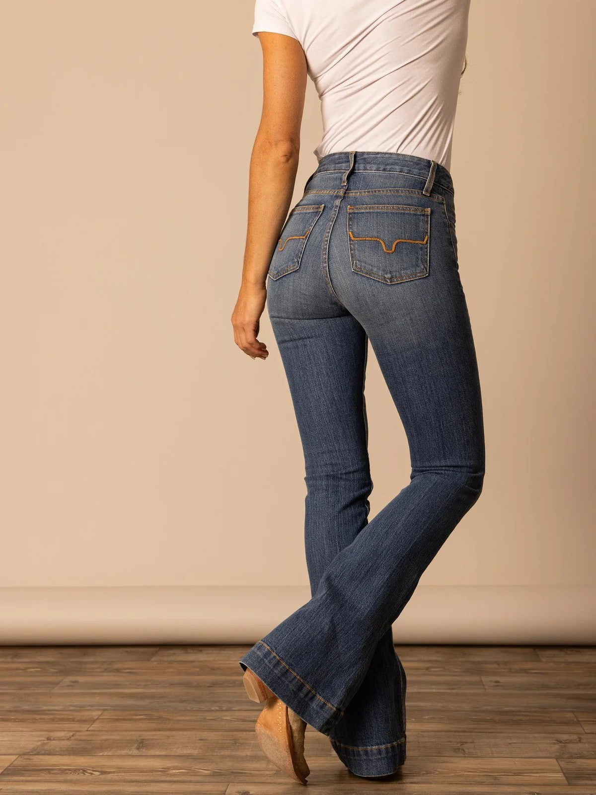 Kimes Ranch Jennifer Ultra High-Rise Flare Jean - Mid Wash