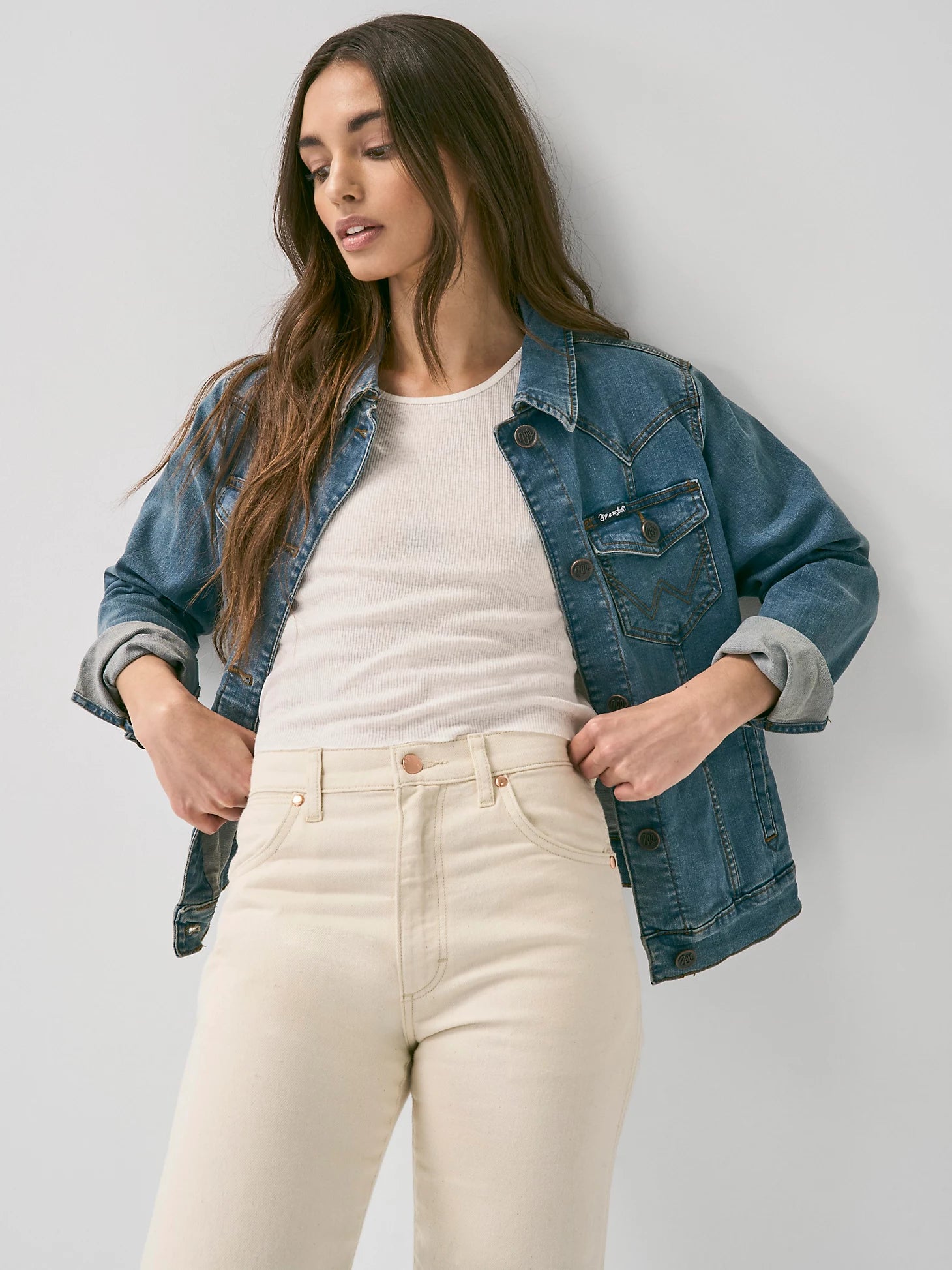 Wrangler® Western Fashion Top - Dark Denim