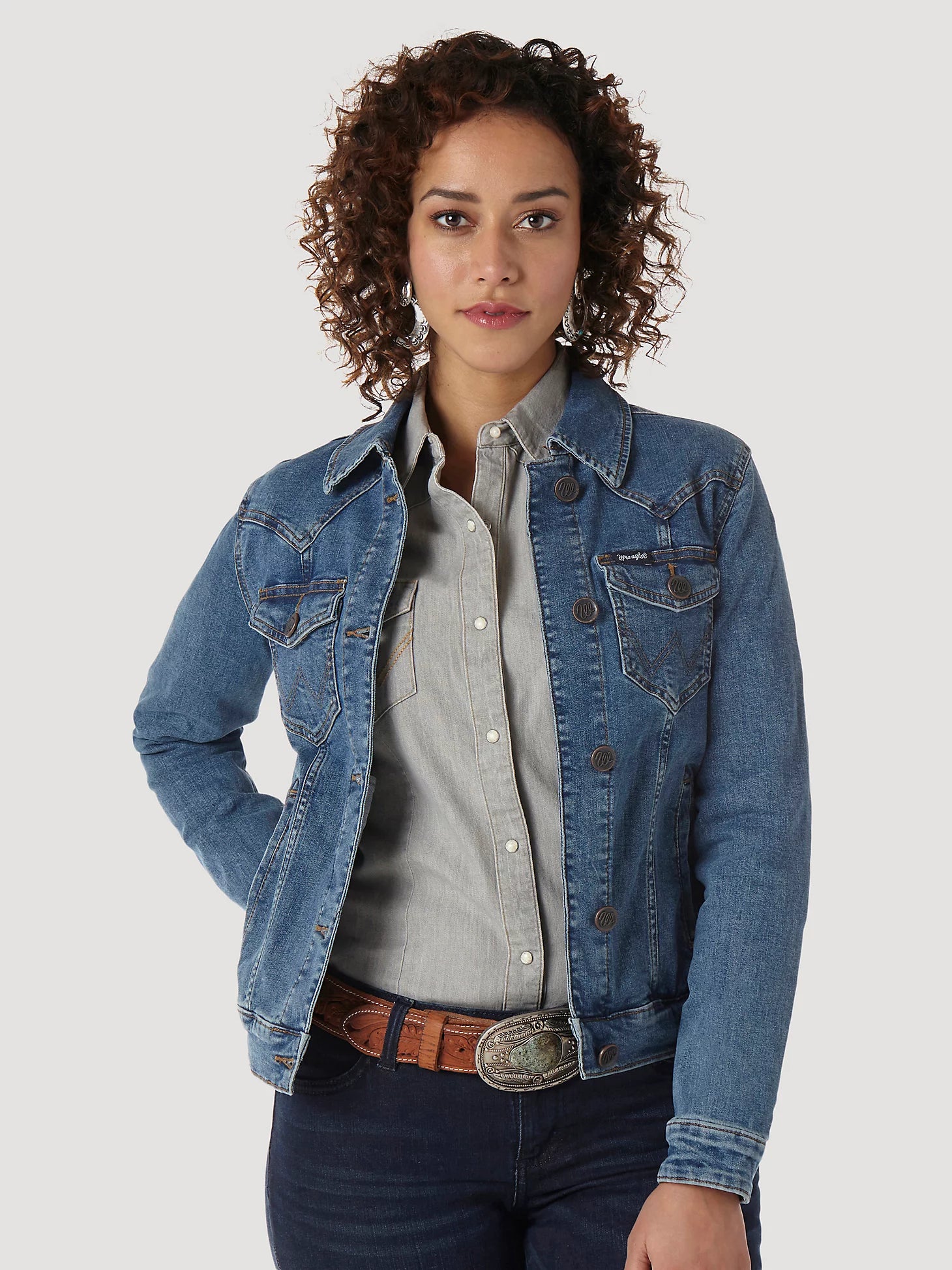 Wrangler® Western Fashion Top - Dark Denim