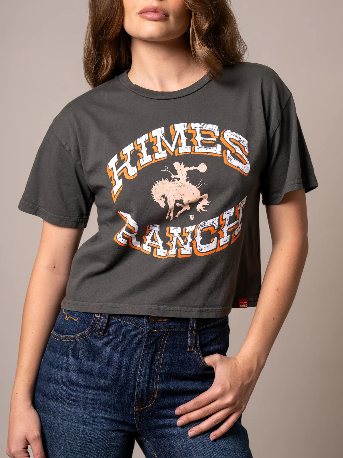 Kimes Ranch Lucky B Bucking Cropped Tee
