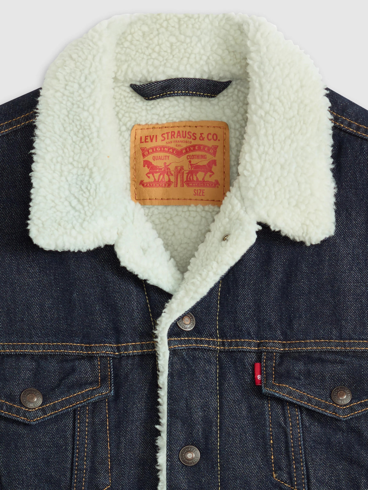 Veste Trucker Type III doublée en sherpa pour homme