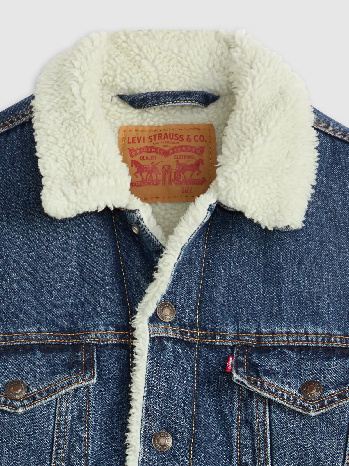 Veste Trucker Type III doublée en sherpa pour homme
