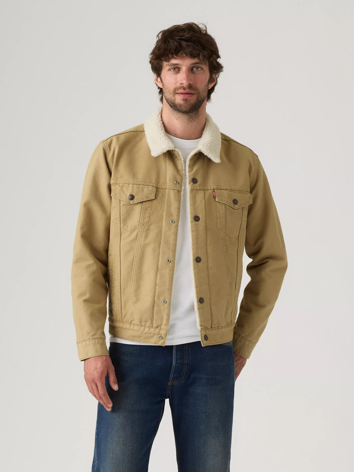 Veste Trucker Type III doublée en sherpa pour homme