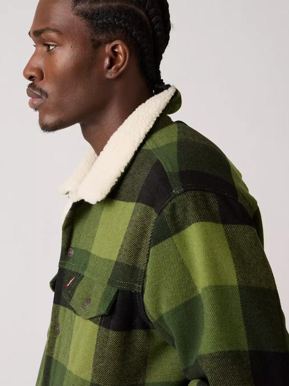 Levi's Men's Relaxed Fit Plaid Trucker Jacket