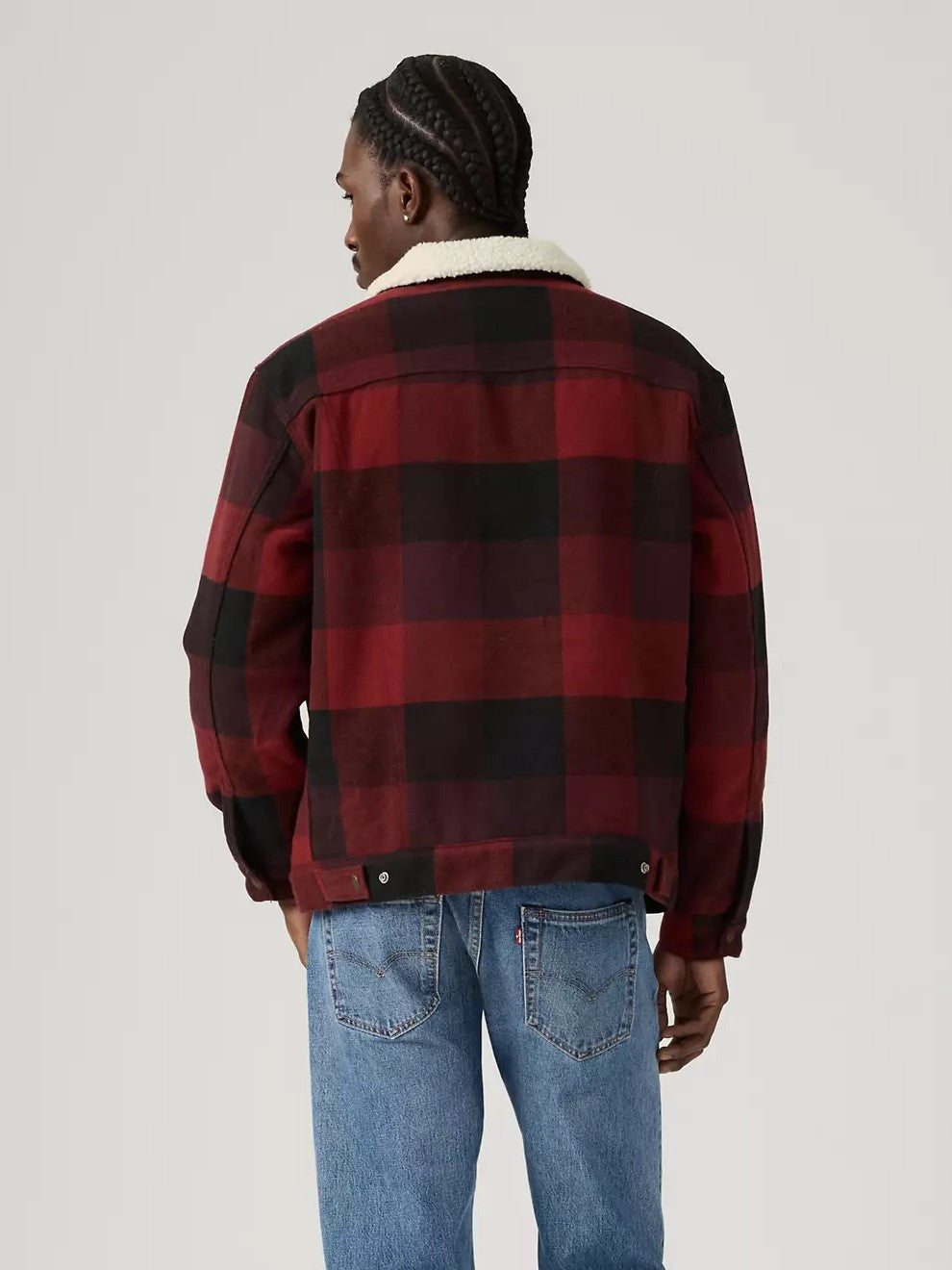 Levi's Men's Relaxed Fit Plaid Trucker Jacket