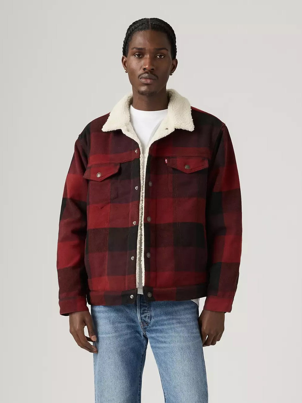 Levi's Men's Relaxed Fit Plaid Trucker Jacket