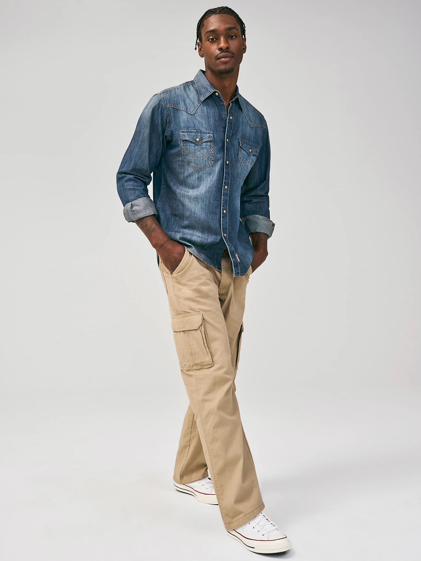 Wrangler Retro® Premium Shirt - Blue Denim