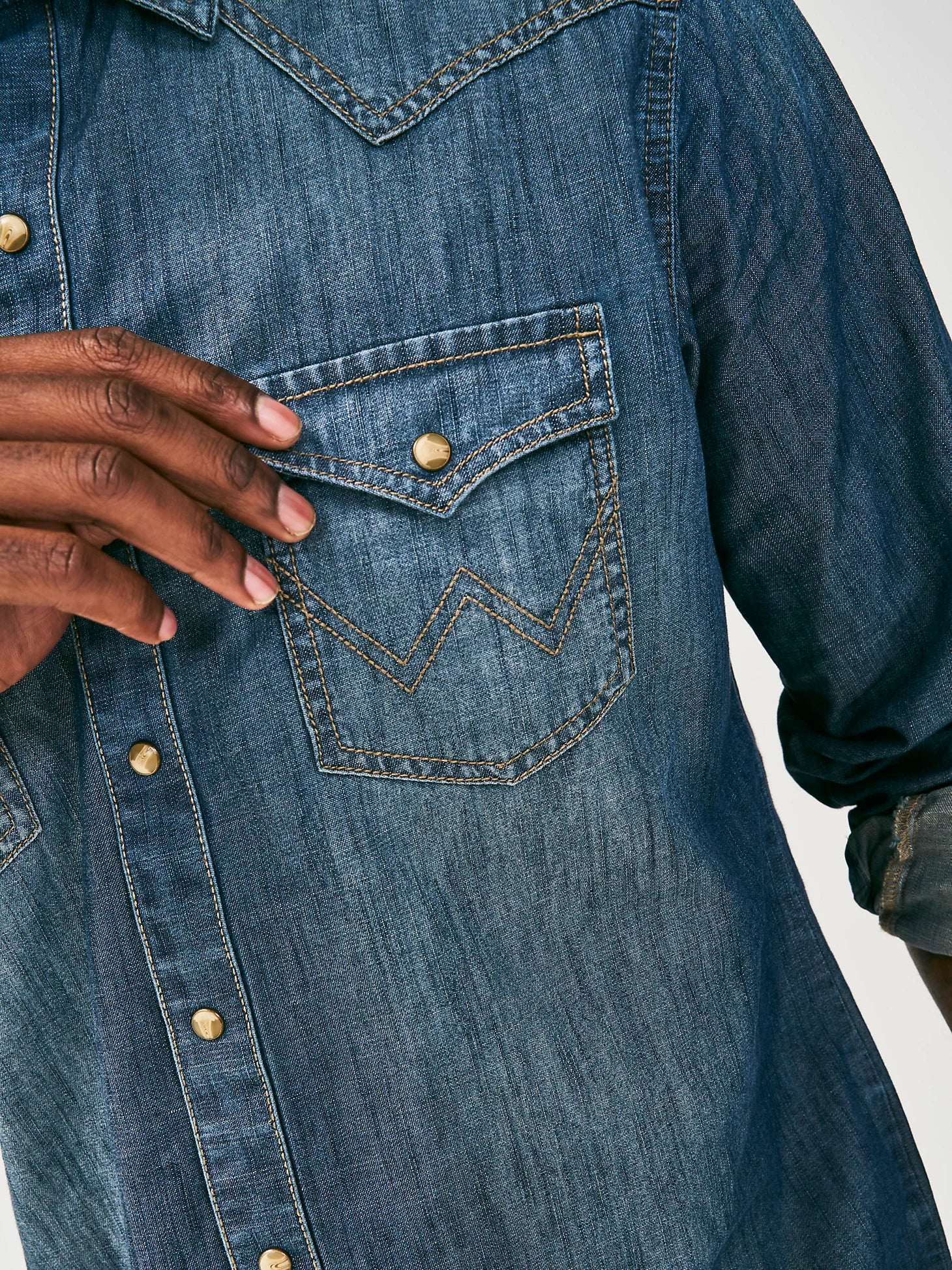 Wrangler Retro® Premium Shirt - Blue Denim