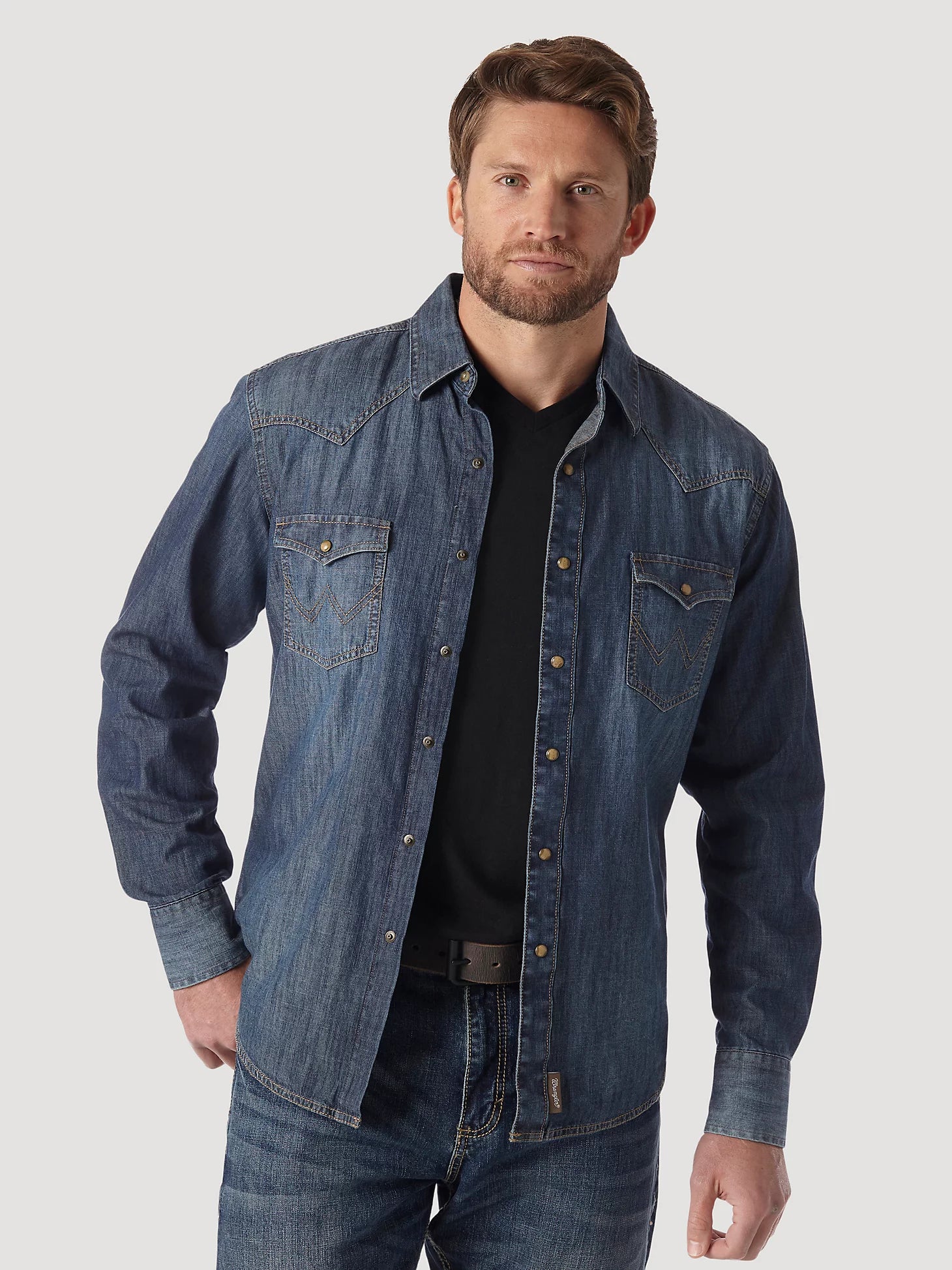 Wrangler Retro® Premium Shirt - Blue Denim