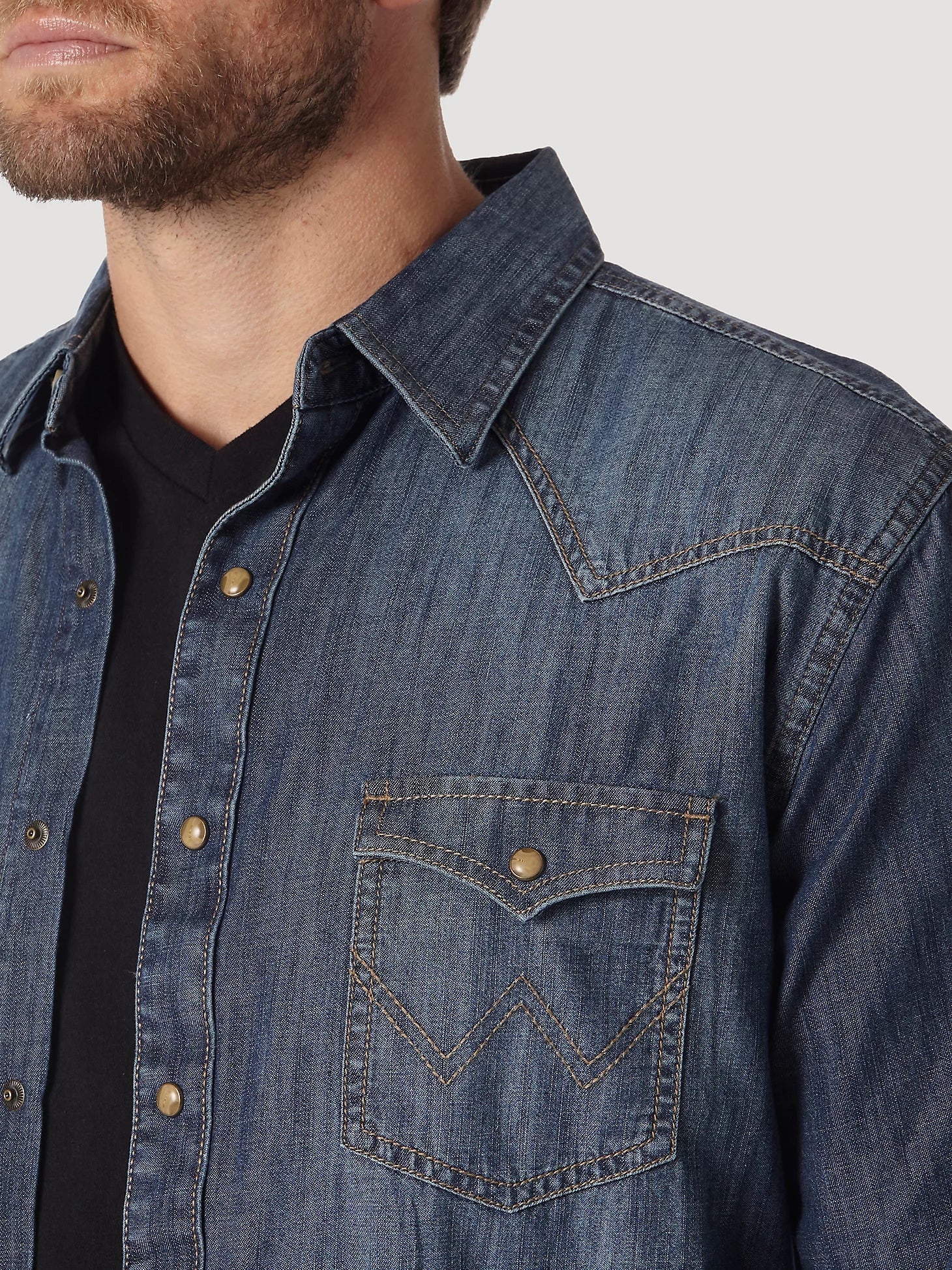 Wrangler Retro® Premium Shirt - Blue Denim