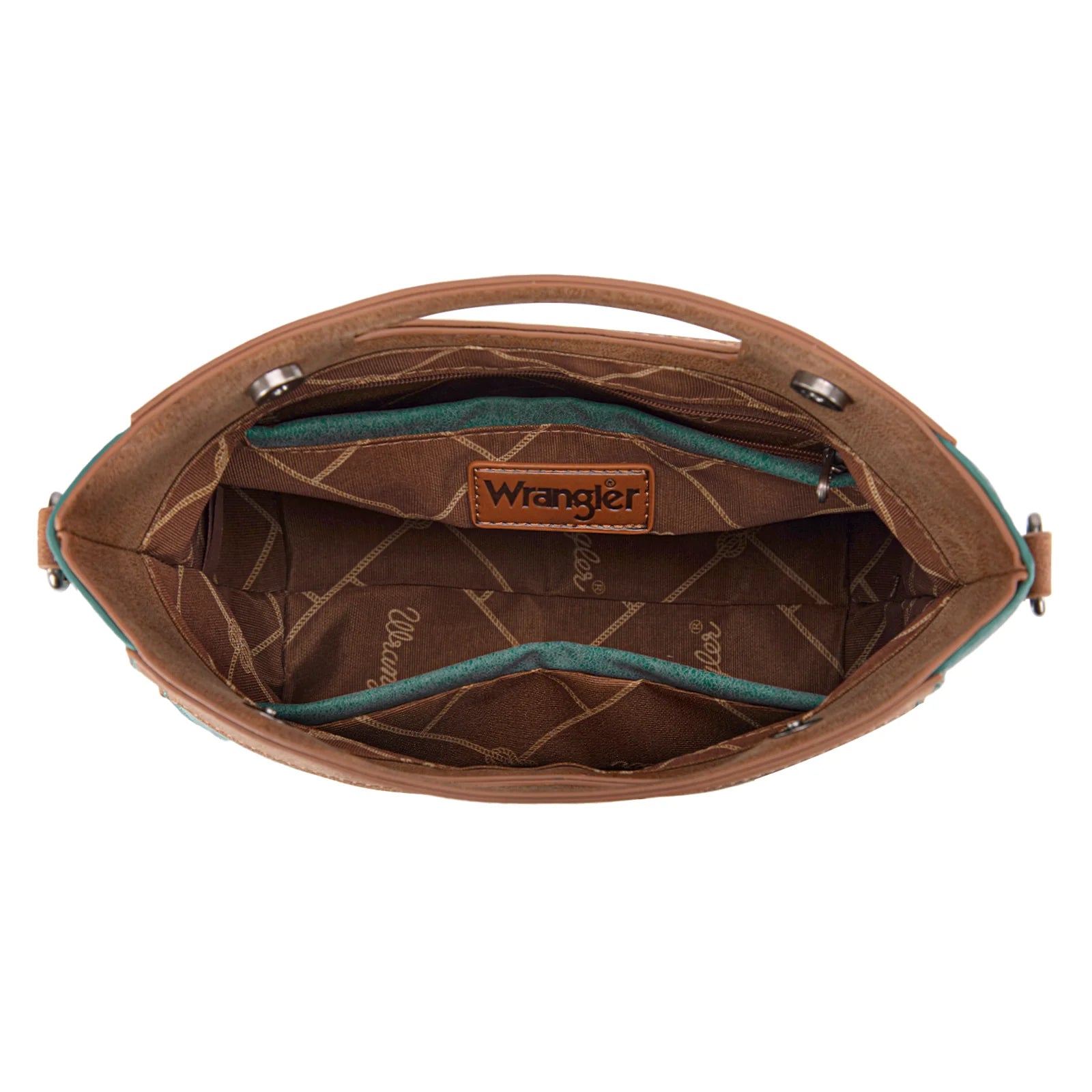 Sac cabas/sac bandoulière brodé Wrangler Aztec - Turquoise