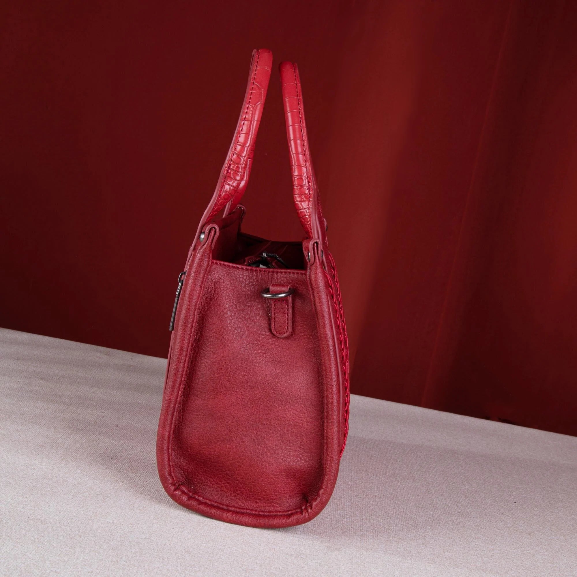 Wrangler Croc Tote/Crossbody - Burgundy